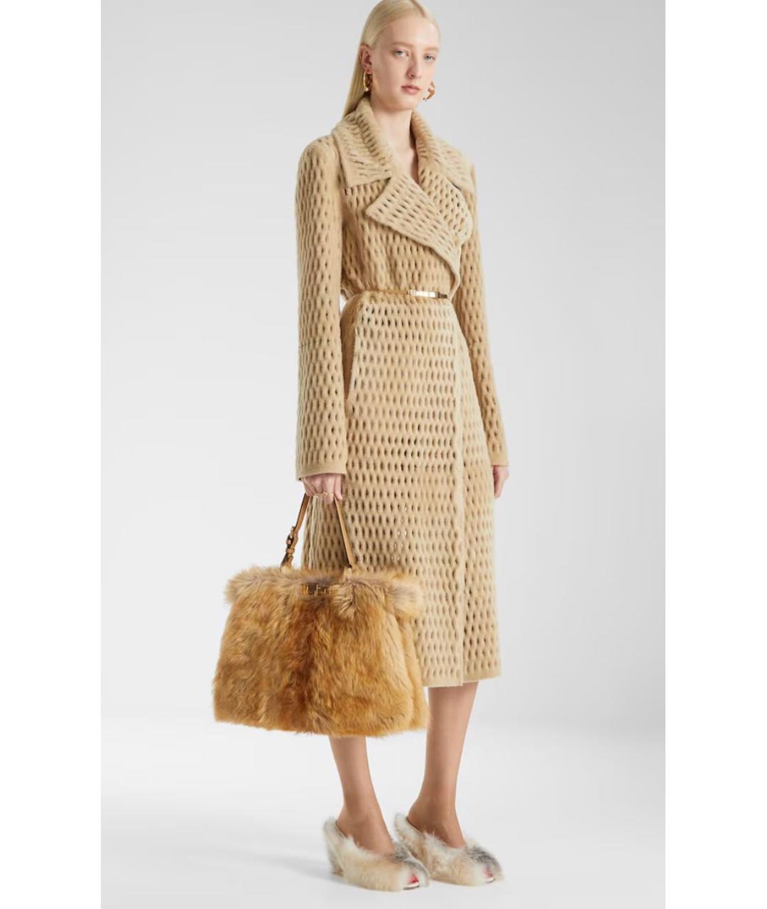 FENDI Бежевое пальто, фото 4