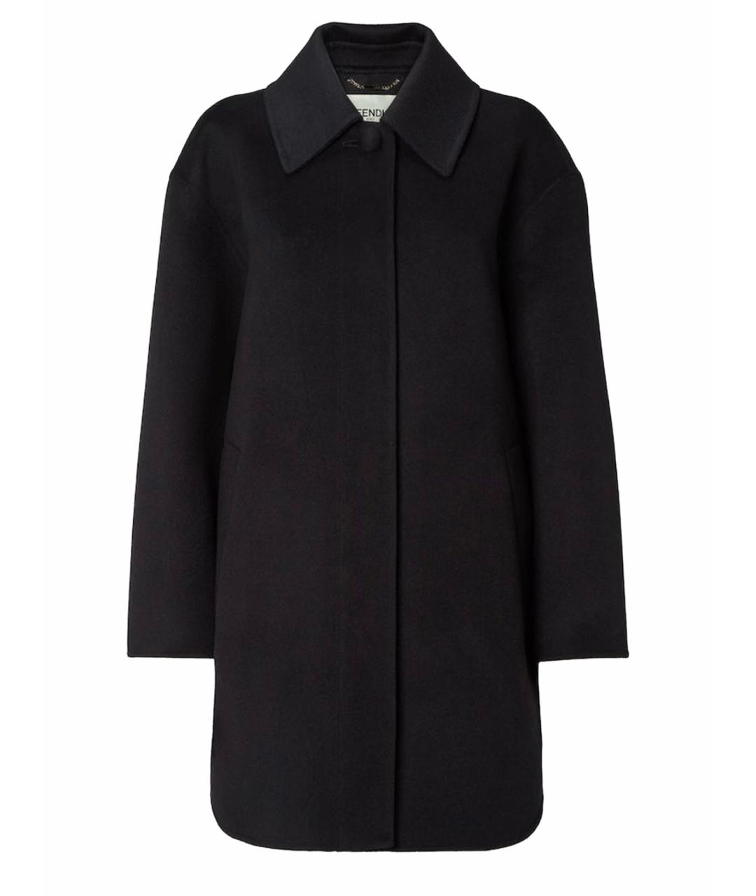 FENDI Черное пальто, фото 1