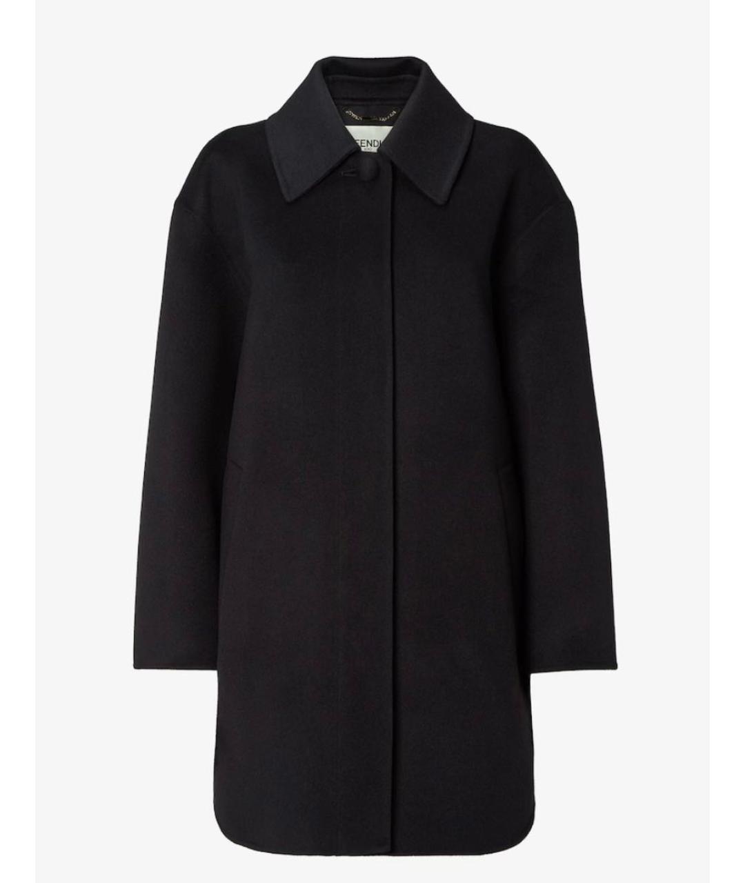 FENDI Черное пальто, фото 2