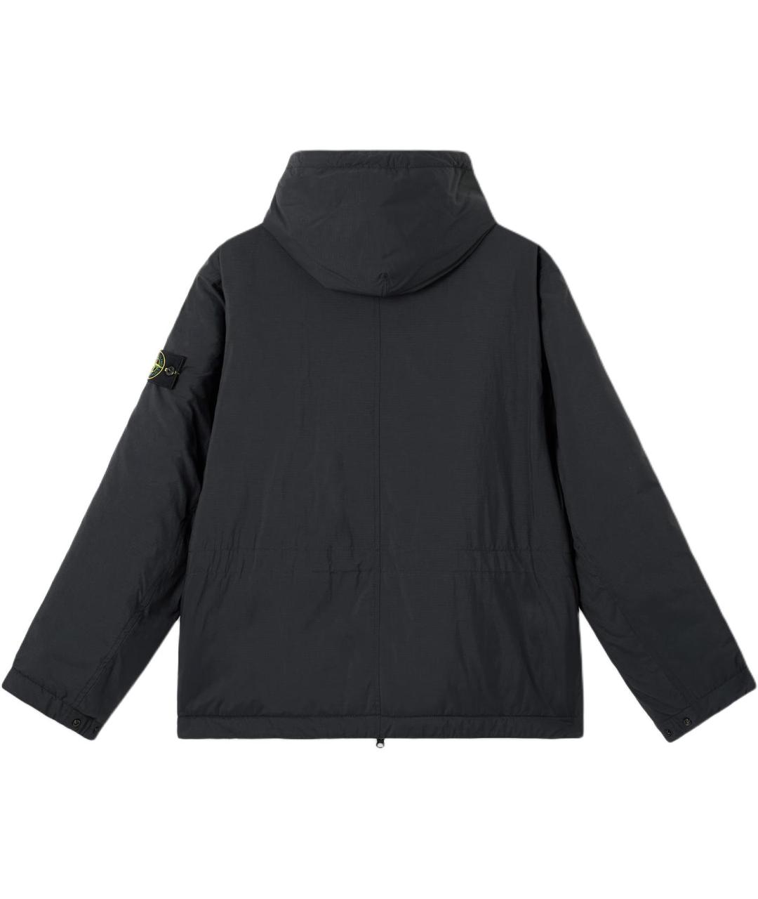 STONE ISLAND Черный пуховик, фото 2