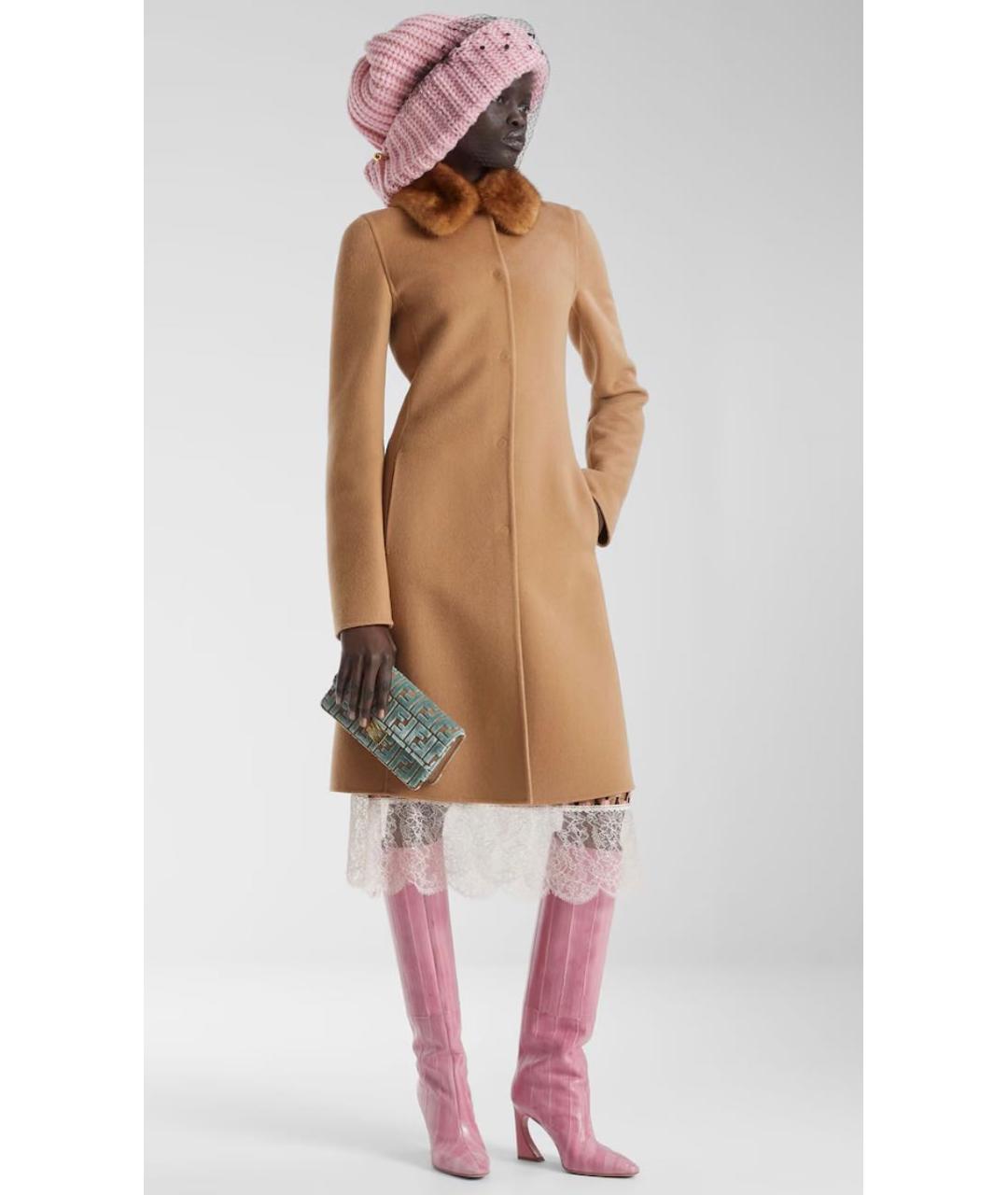 FENDI Коричневое пальто, фото 4