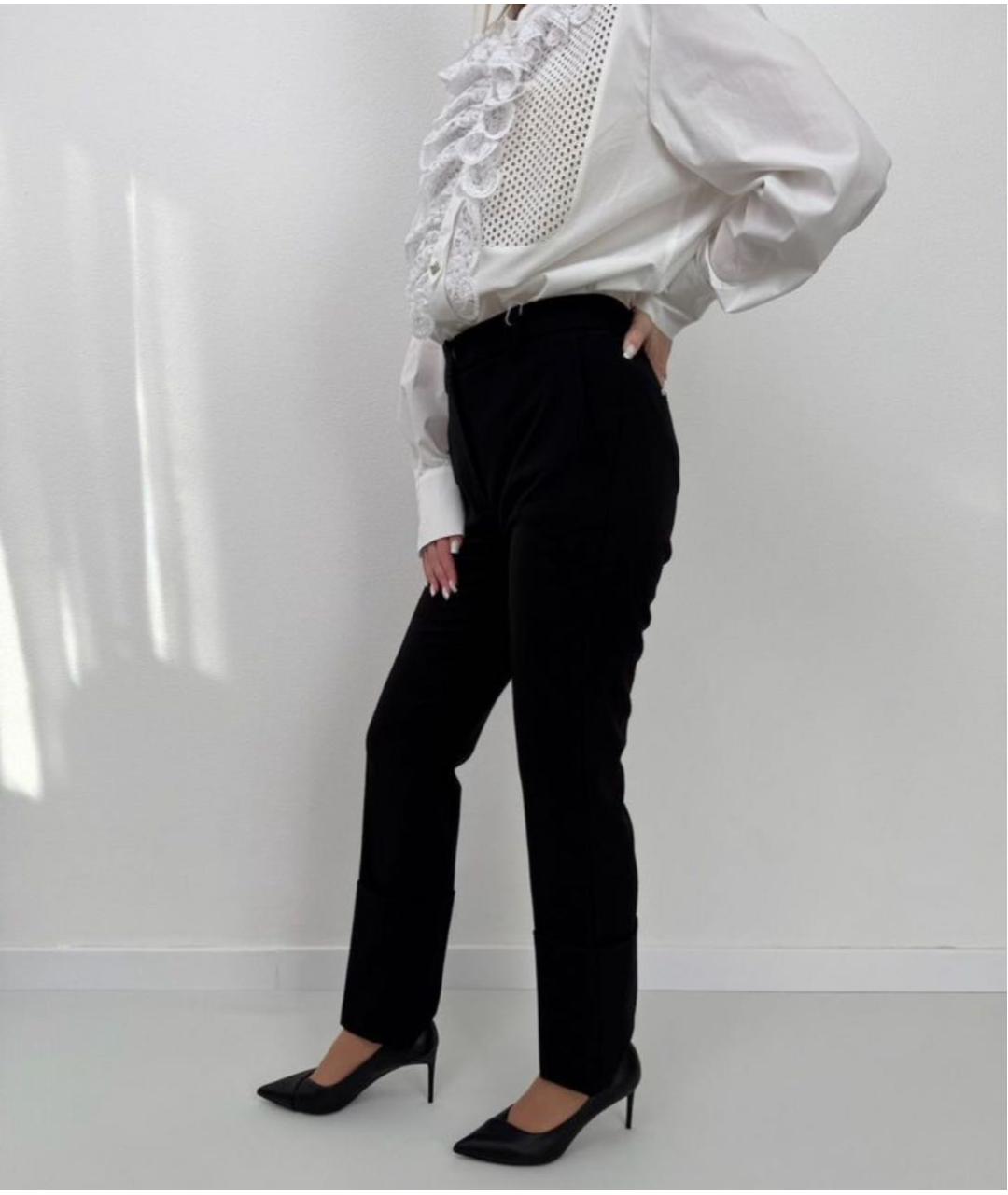 SPORTMAX Черные шерстяные брюки узкие, фото 7