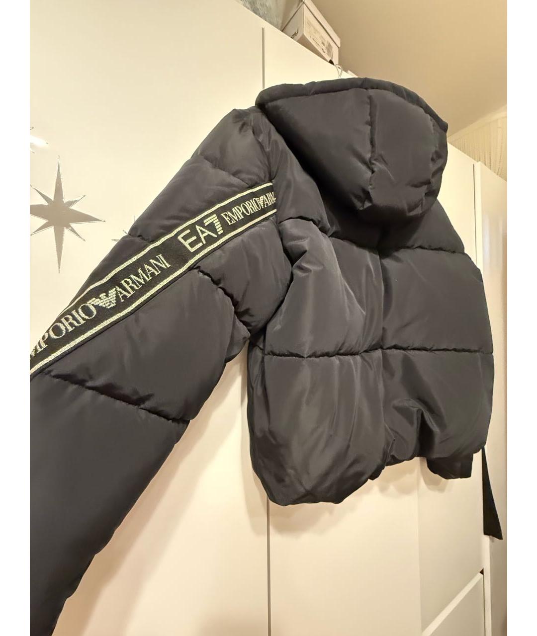 EMPORIO ARMANI Черная полиэстеровая куртка, фото 5