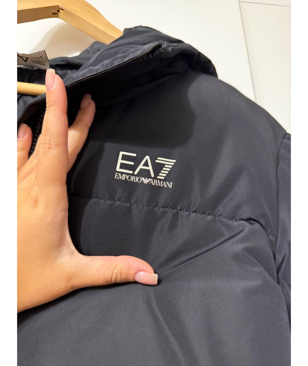 EMPORIO ARMANI Черная полиэстеровая куртка, фото 6
