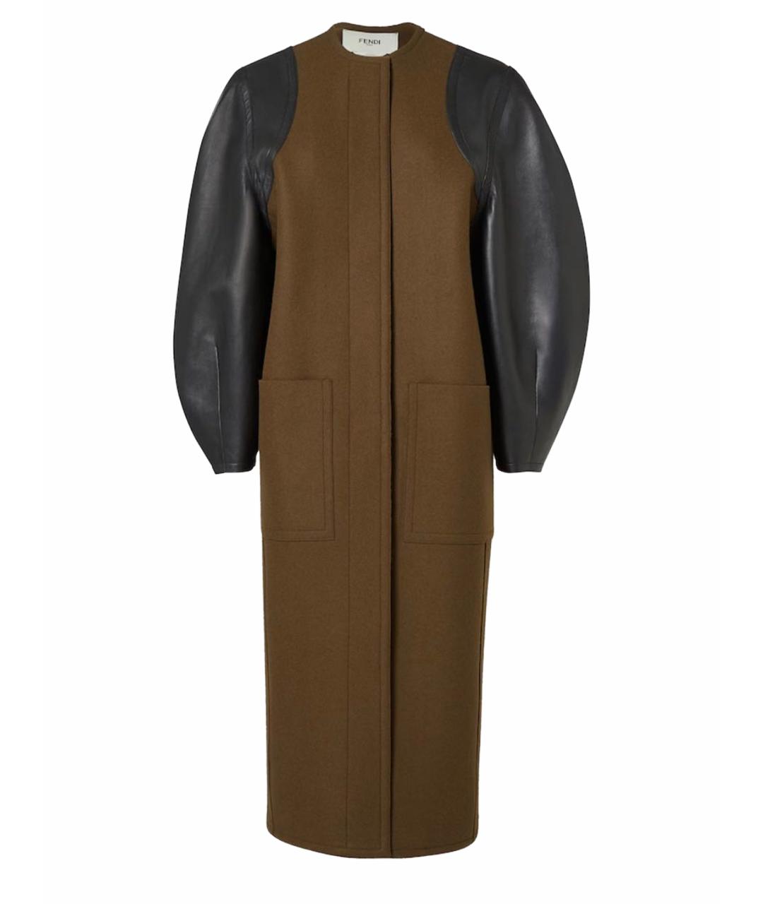 FENDI Зеленые пальто, фото 1