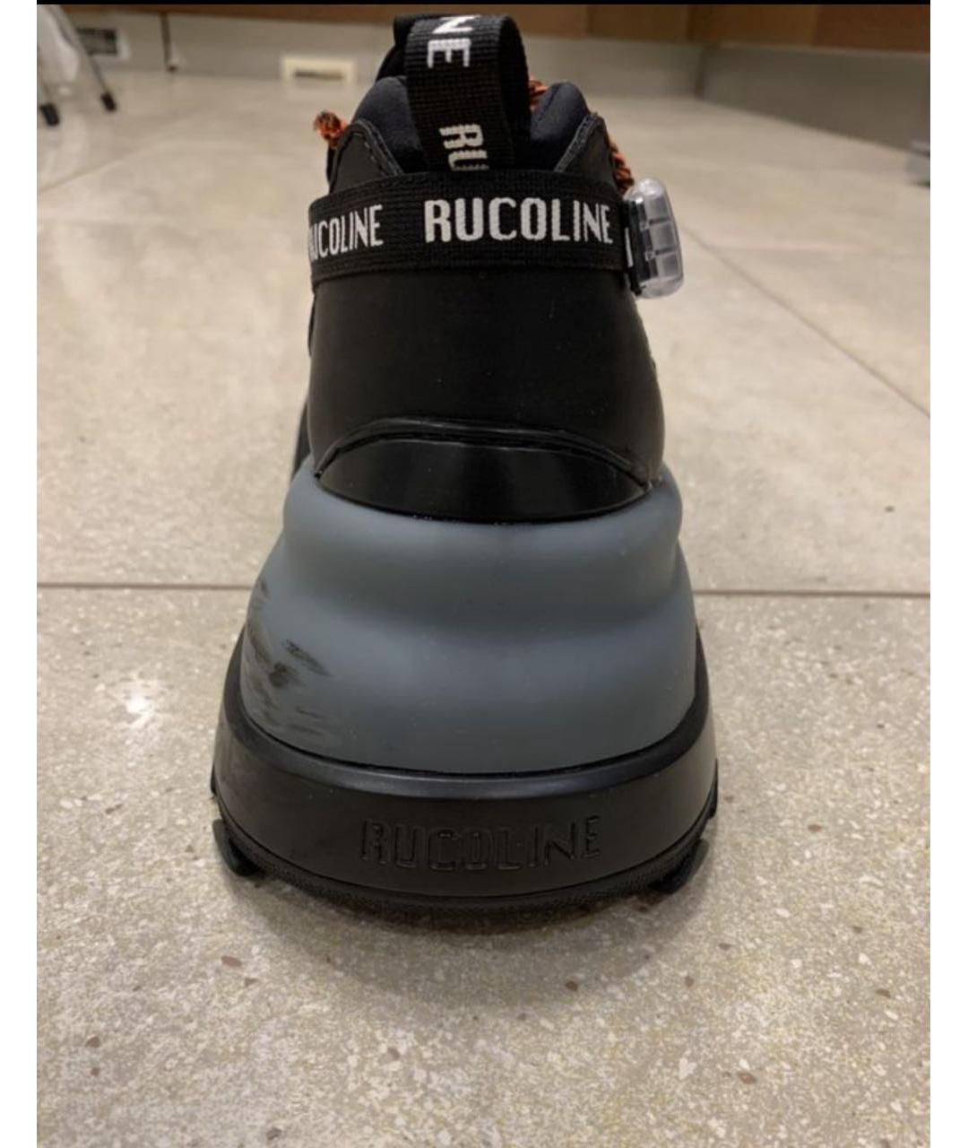 RUCOLINE Черные неопреновые высокие кроссовки / кеды, фото 4