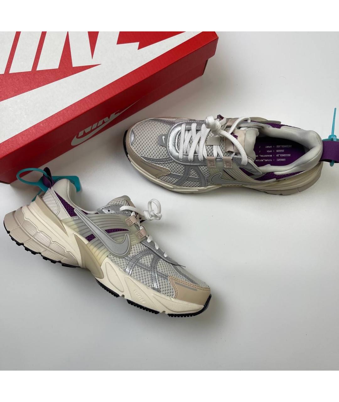 NIKE Серые синтетические кроссовки, фото 3