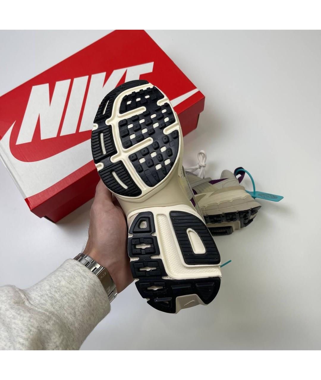 NIKE Серые синтетические кроссовки, фото 6