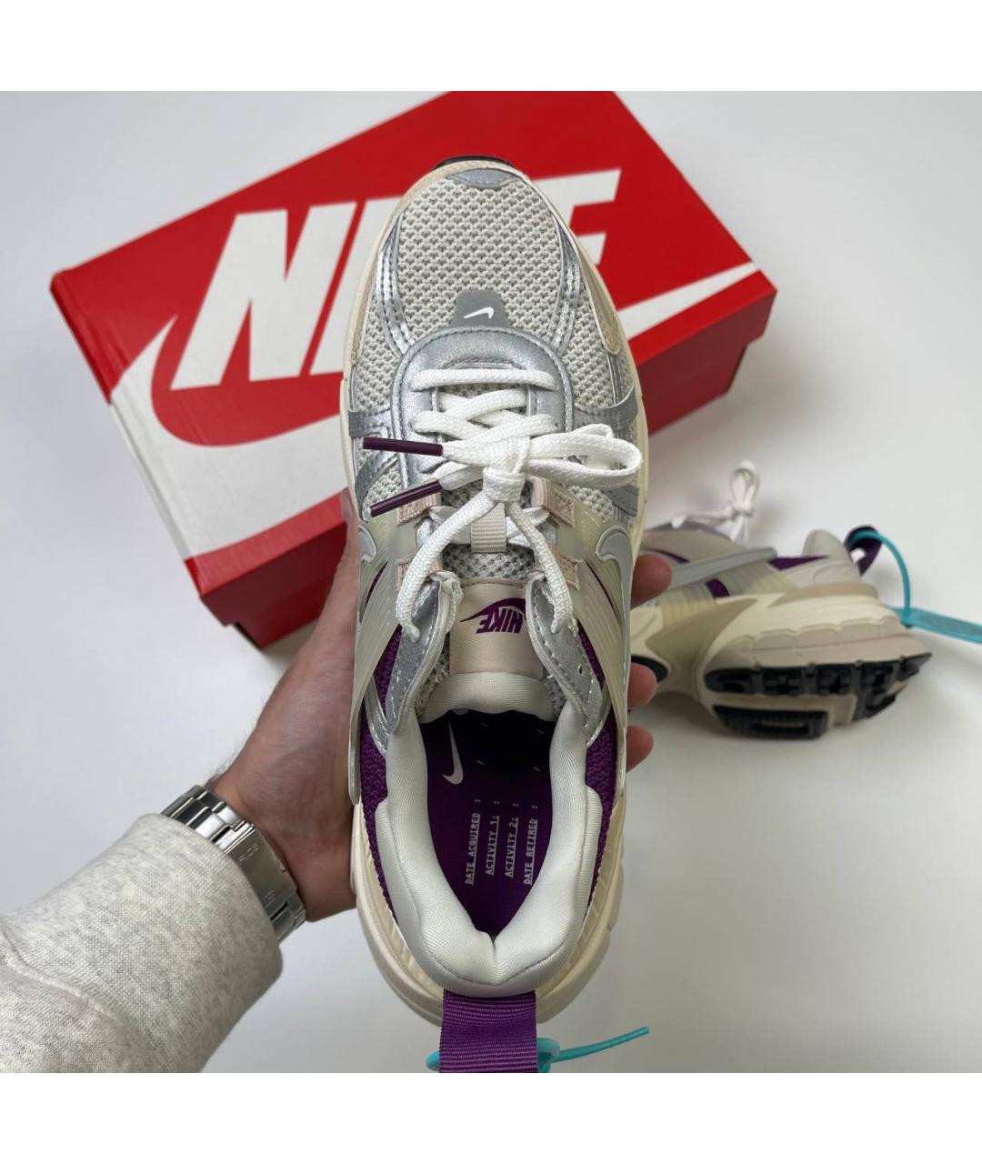 NIKE Серые синтетические кроссовки, фото 7