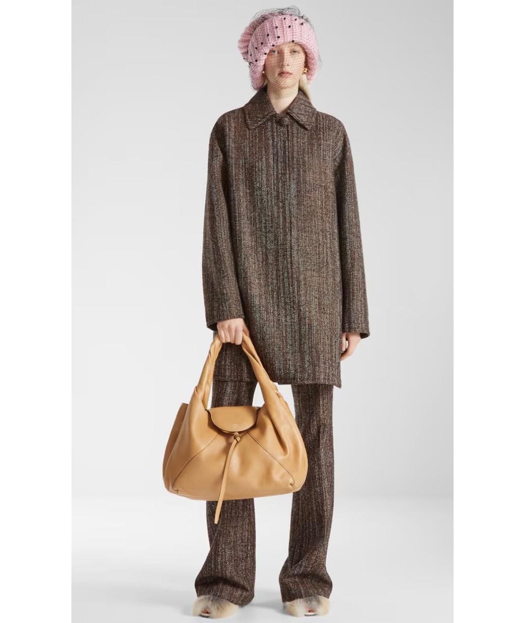 FENDI Коричневое пальто, фото 4