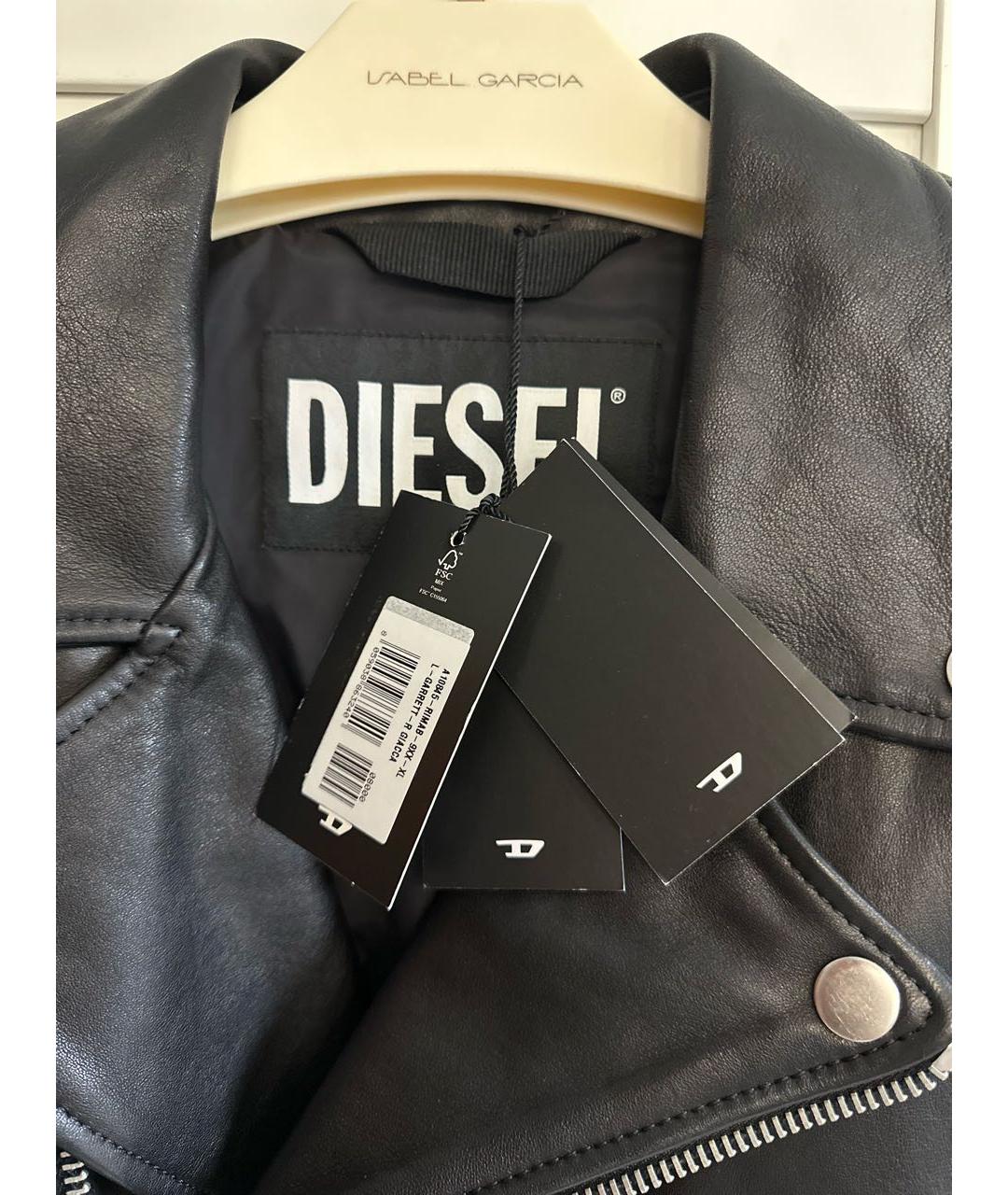 DIESEL Черная кожаная куртка, фото 3