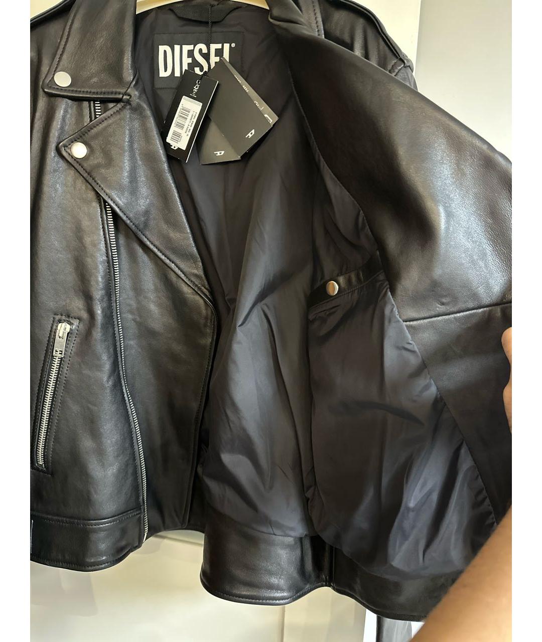 DIESEL Черная кожаная куртка, фото 6