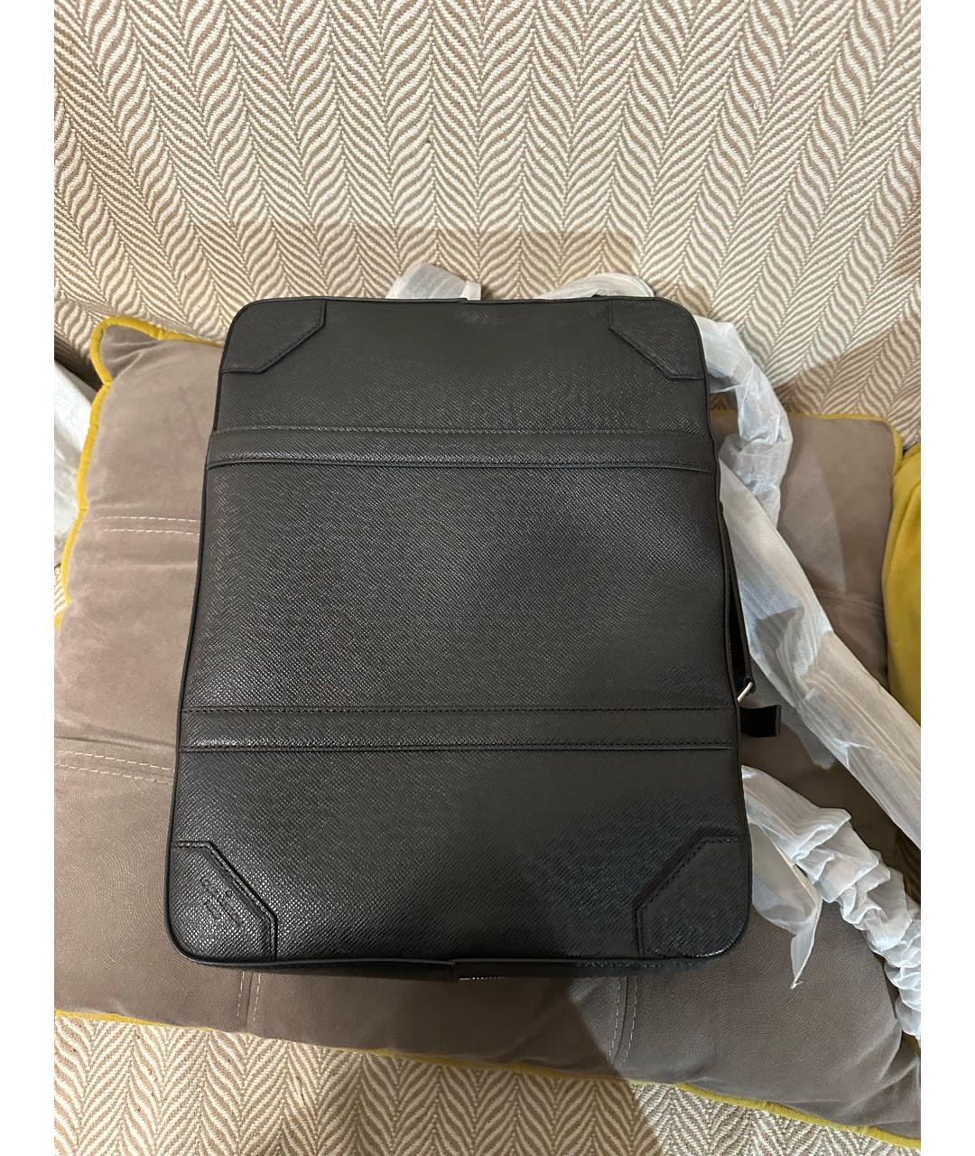 LOUIS VUITTON Черный кожаный рюкзак, фото 3