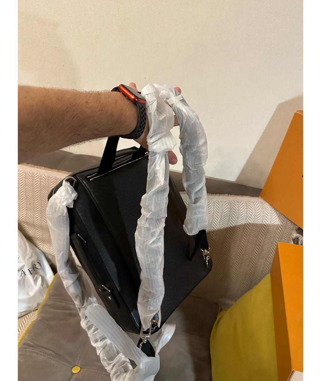 LOUIS VUITTON Черный кожаный рюкзак, фото 6
