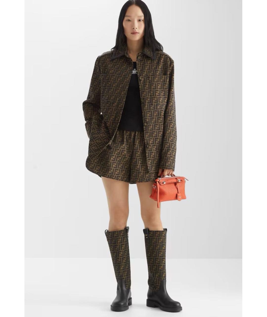 FENDI Коричневая куртка, фото 4