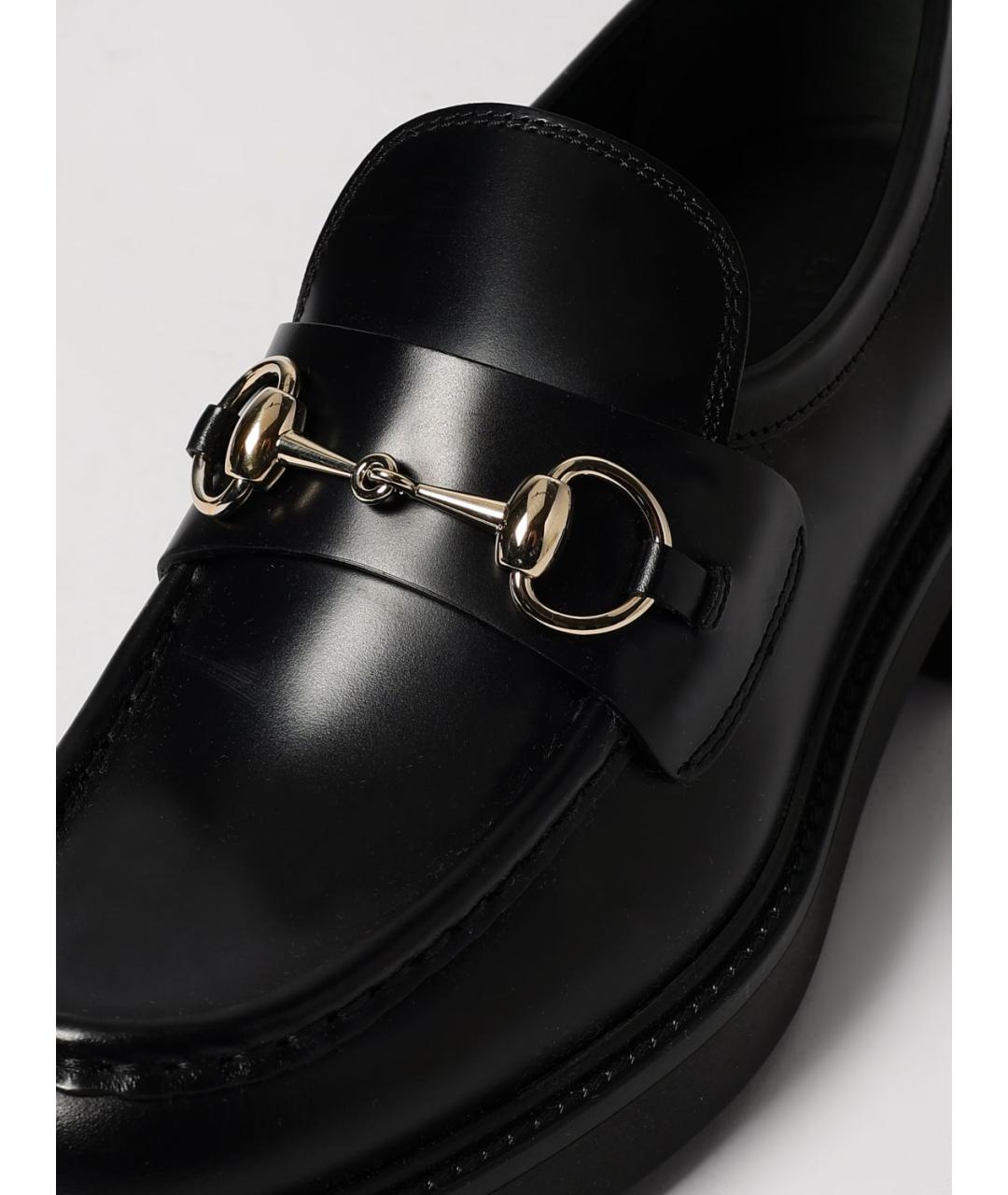GUCCI Черные кожаные лоферы, фото 4