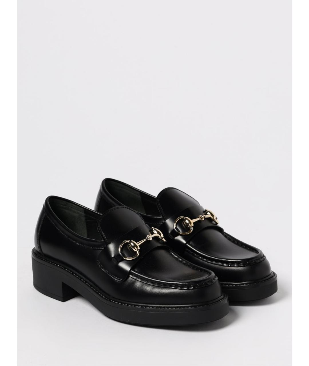 GUCCI Черные кожаные лоферы, фото 2