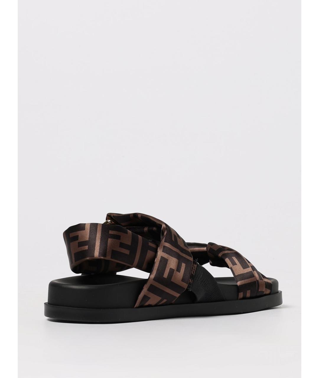 FENDI Коричневые сандалии, фото 3