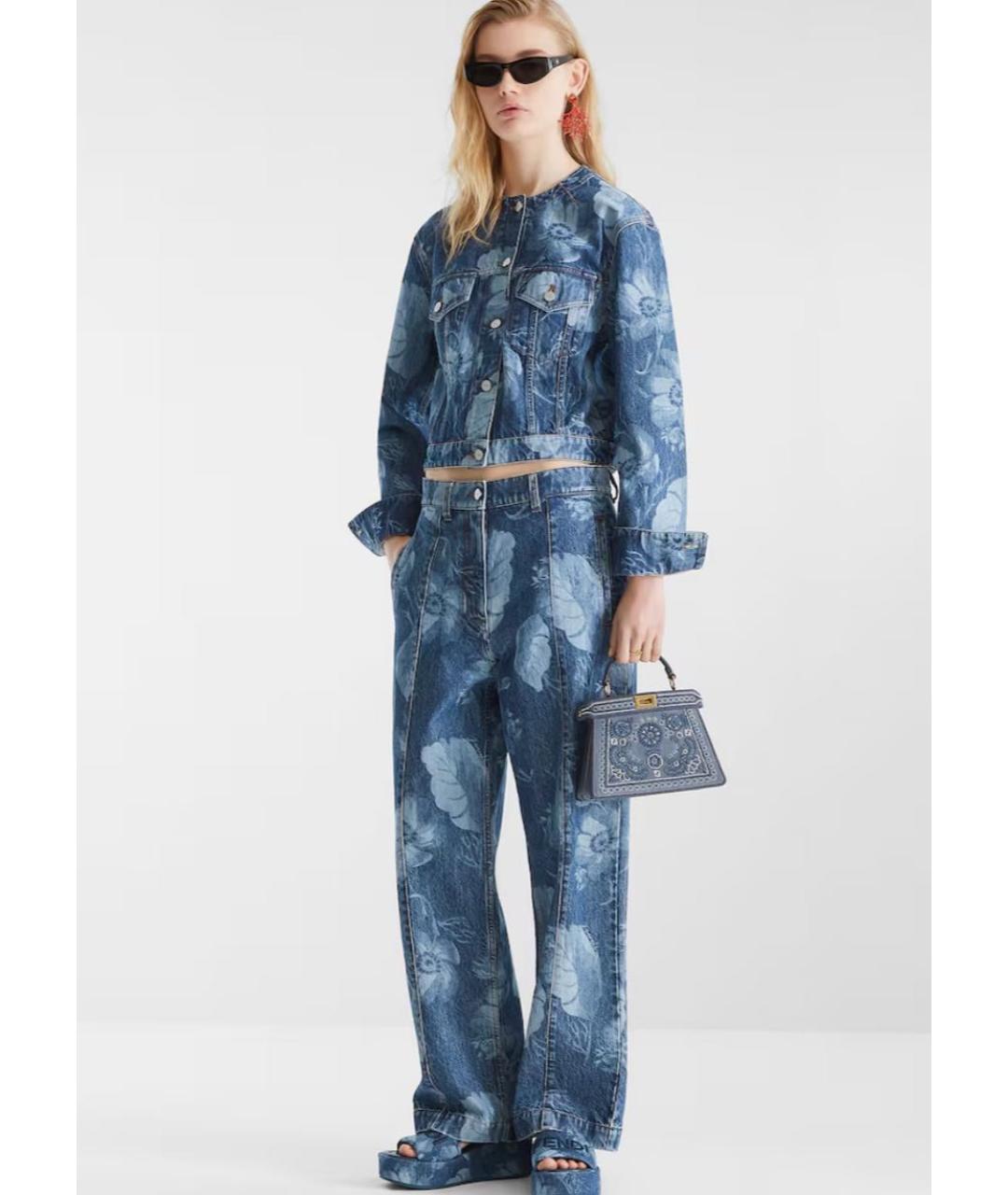 FENDI Синяя деним куртка, фото 4