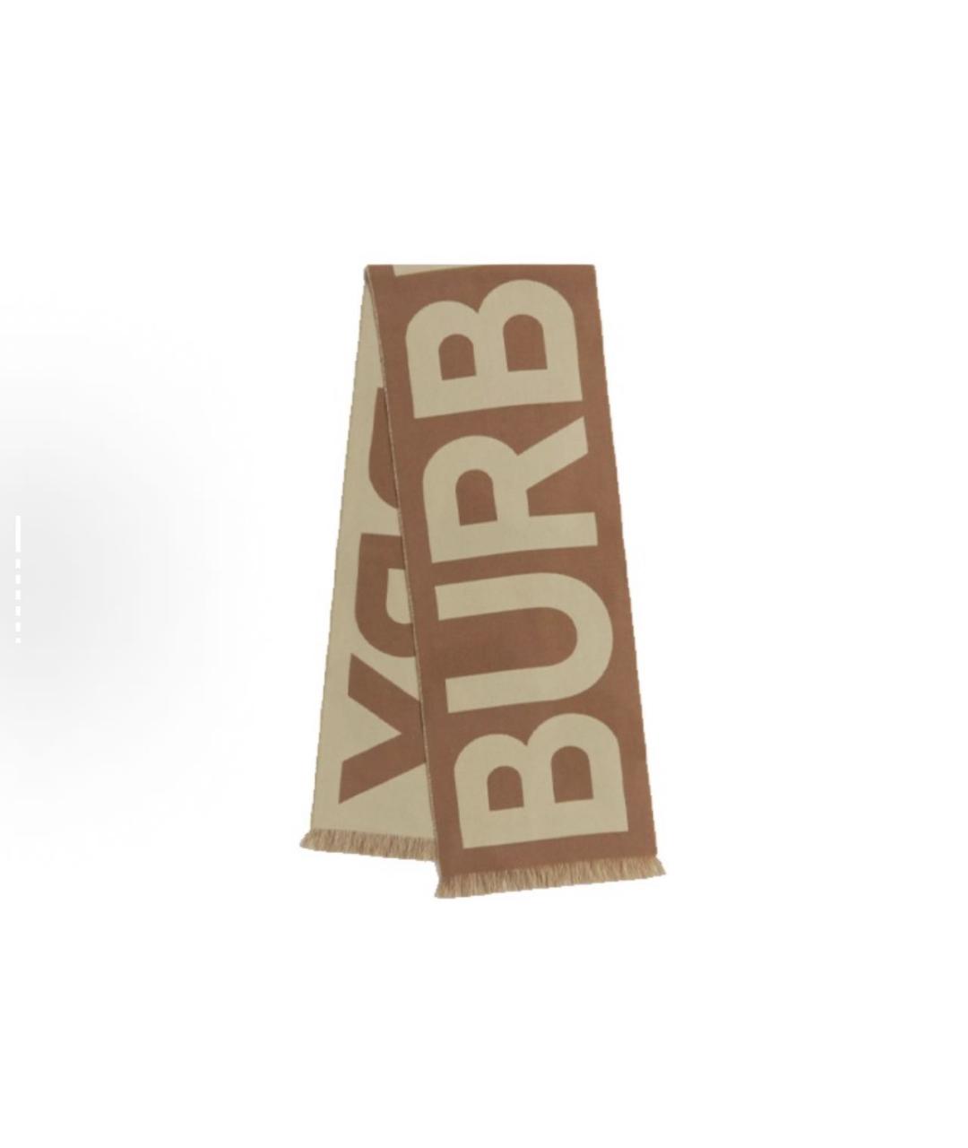 BURBERRY Коричневый шарф, фото 5