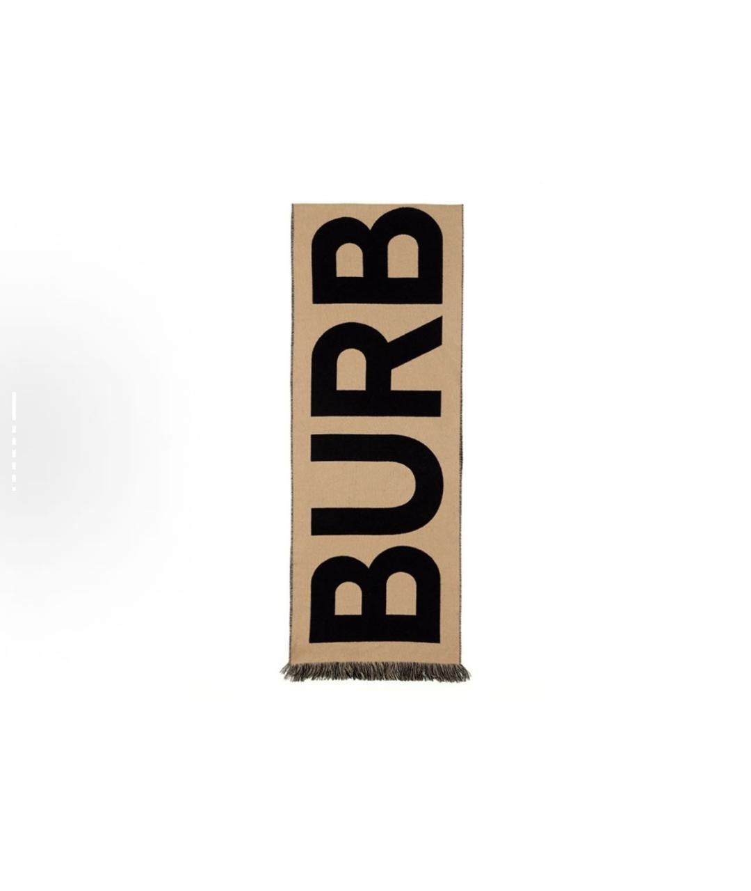 BURBERRY Бежевый шарф, фото 6