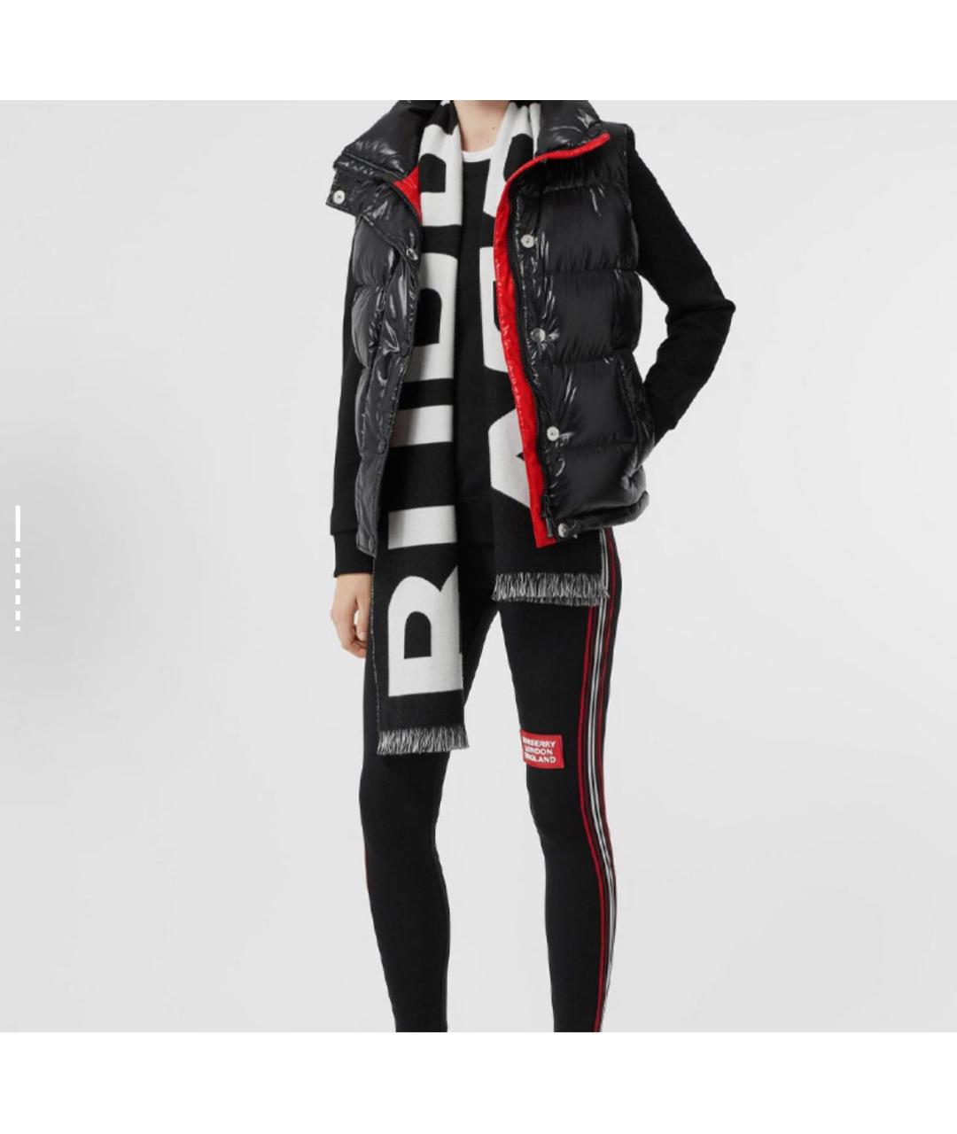 BURBERRY Черный шарф, фото 3