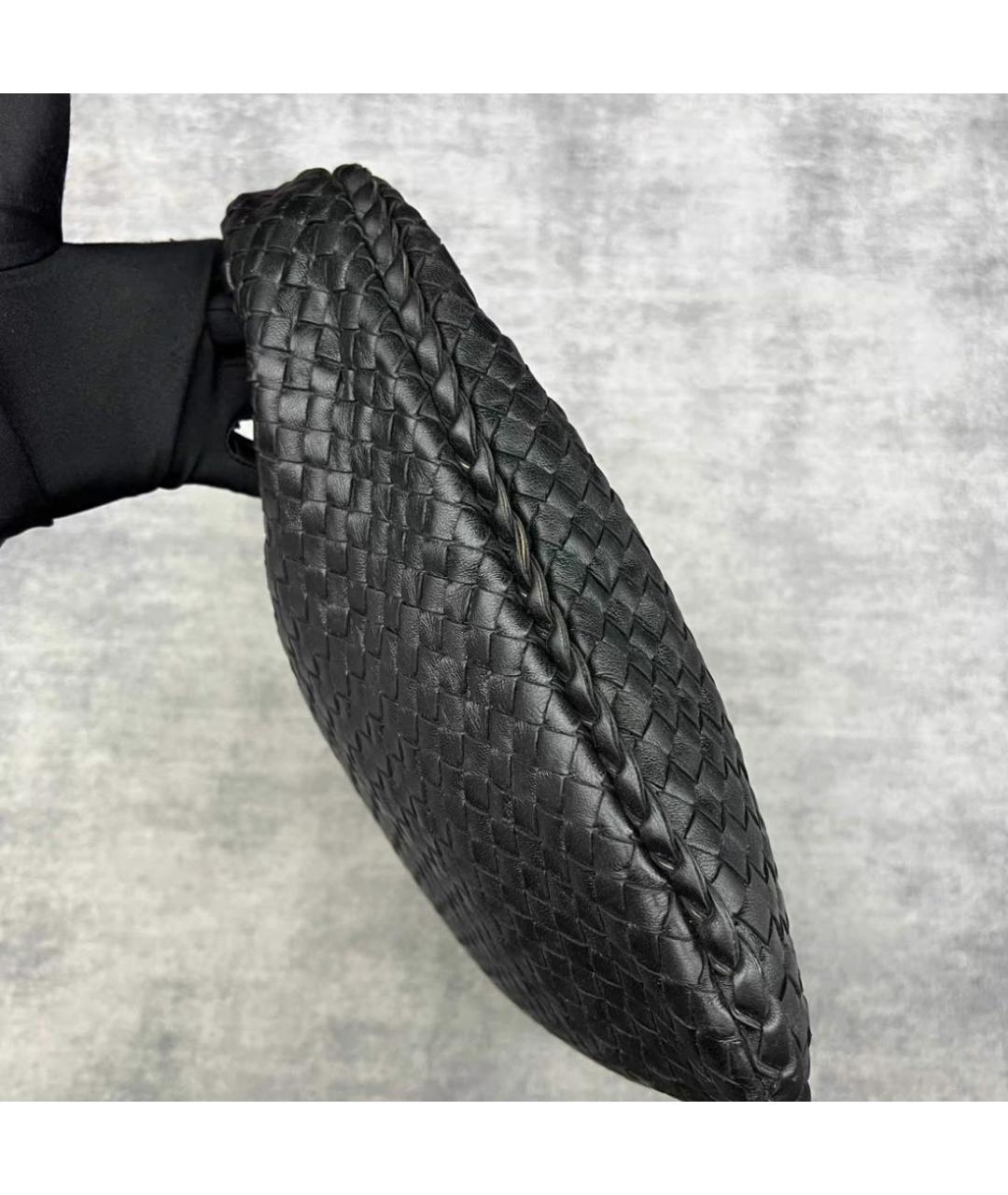 BOTTEGA VENETA Черная кожаная сумка через плечо, фото 3