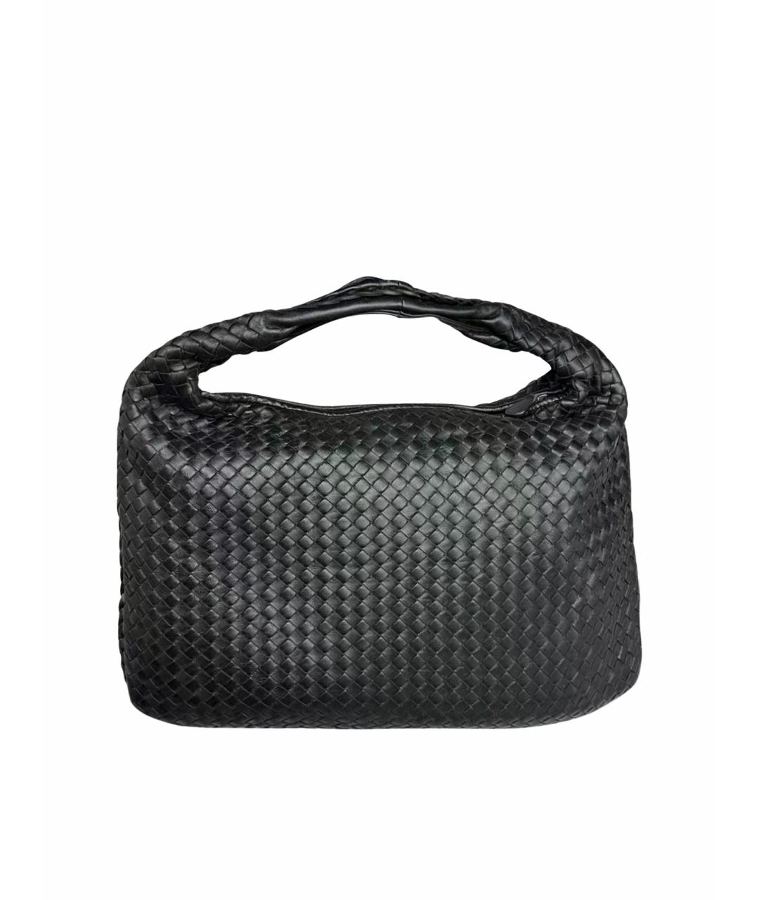 BOTTEGA VENETA Черная кожаная сумка через плечо, фото 1
