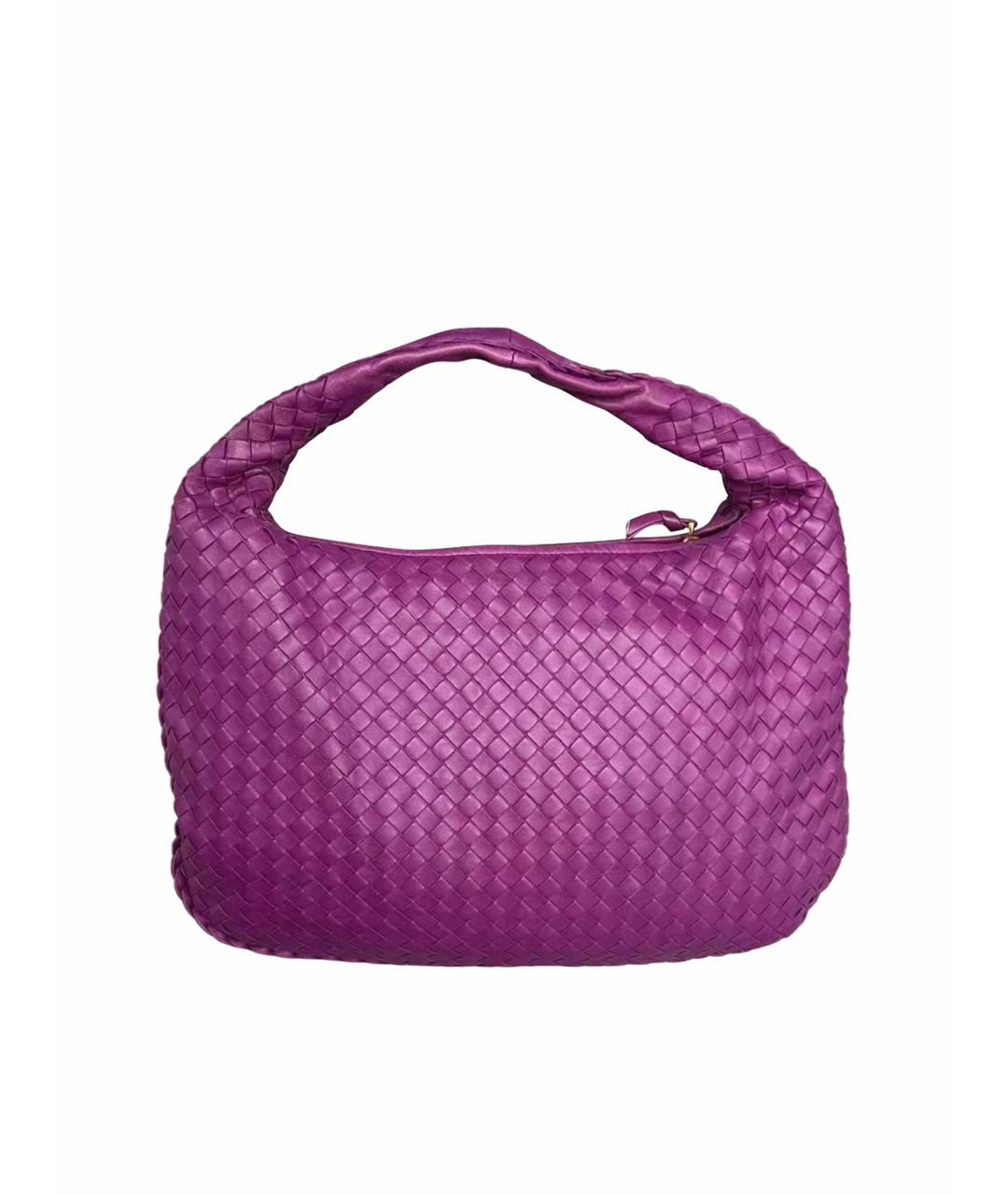 BOTTEGA VENETA Фиолетовая кожаная сумка через плечо, фото 1