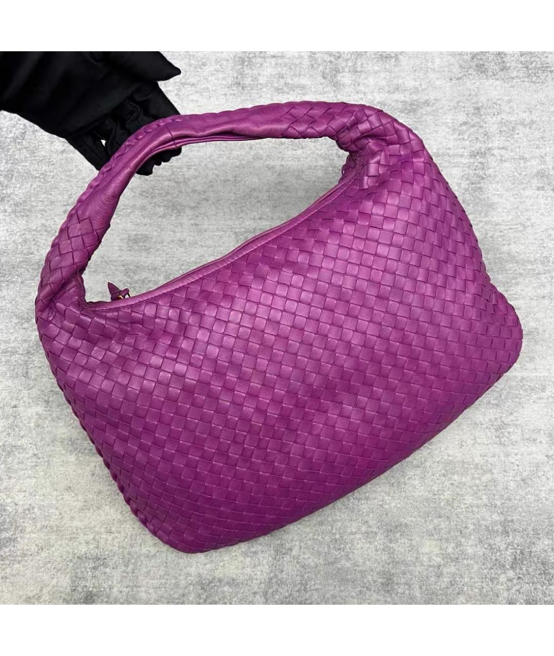 BOTTEGA VENETA Фиолетовая кожаная сумка через плечо, фото 2
