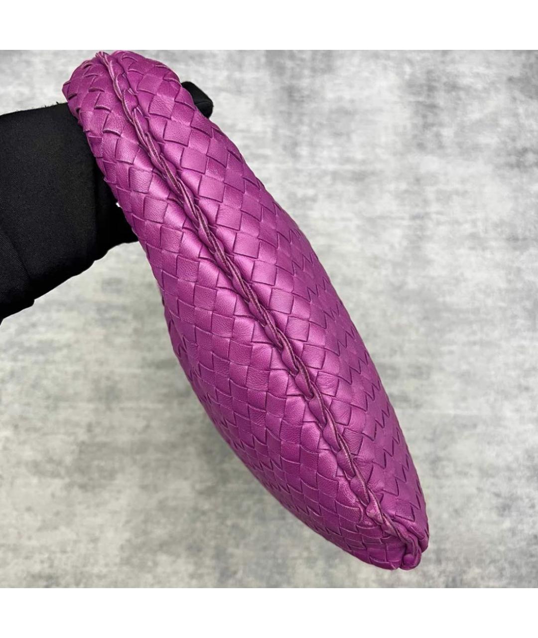 BOTTEGA VENETA Фиолетовая кожаная сумка через плечо, фото 4