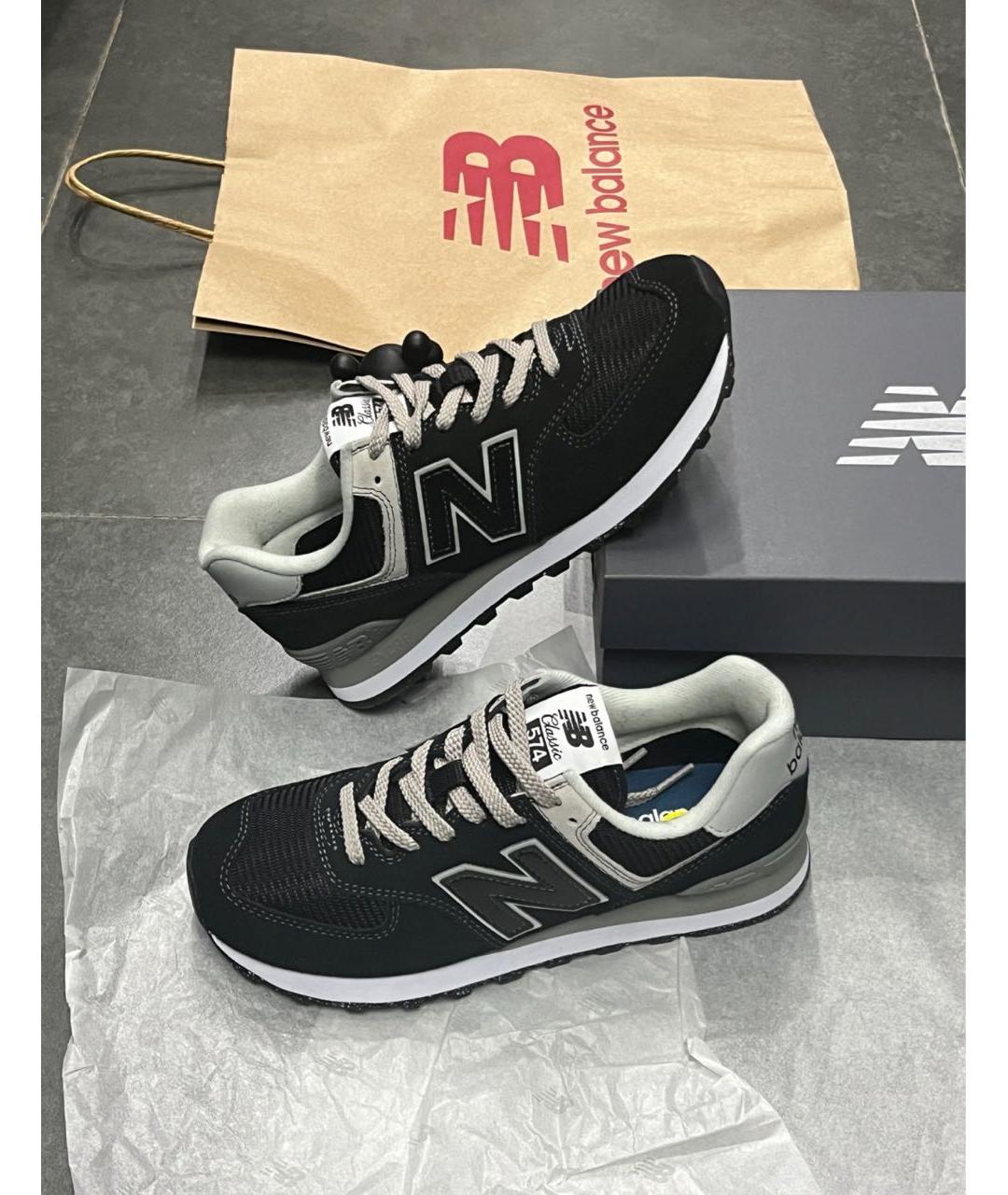 NEW BALANCE Черные замшевые низкие кроссовки / кеды, фото 7