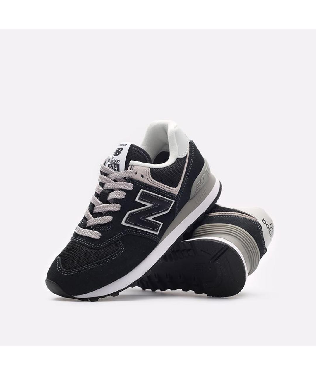 NEW BALANCE Черные замшевые низкие кроссовки / кеды, фото 2