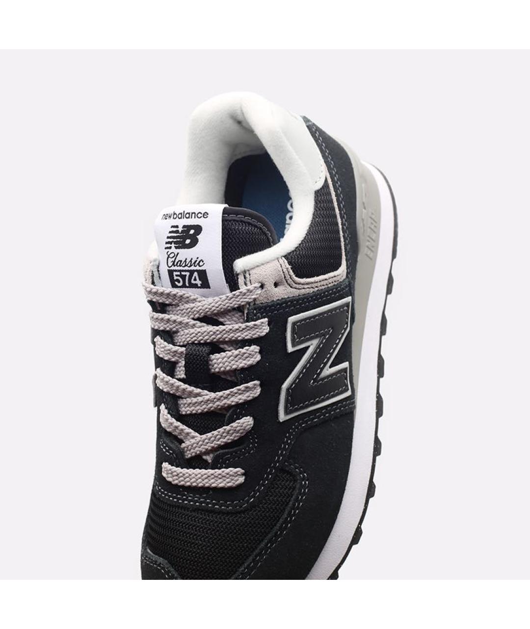 NEW BALANCE Черные замшевые низкие кроссовки / кеды, фото 3