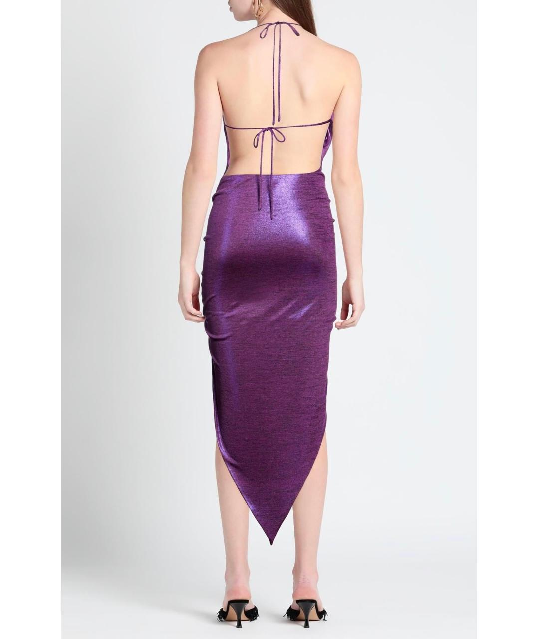 ALEXANDRE VAUTHIER Фиолетовое коктейльное платье, фото 3