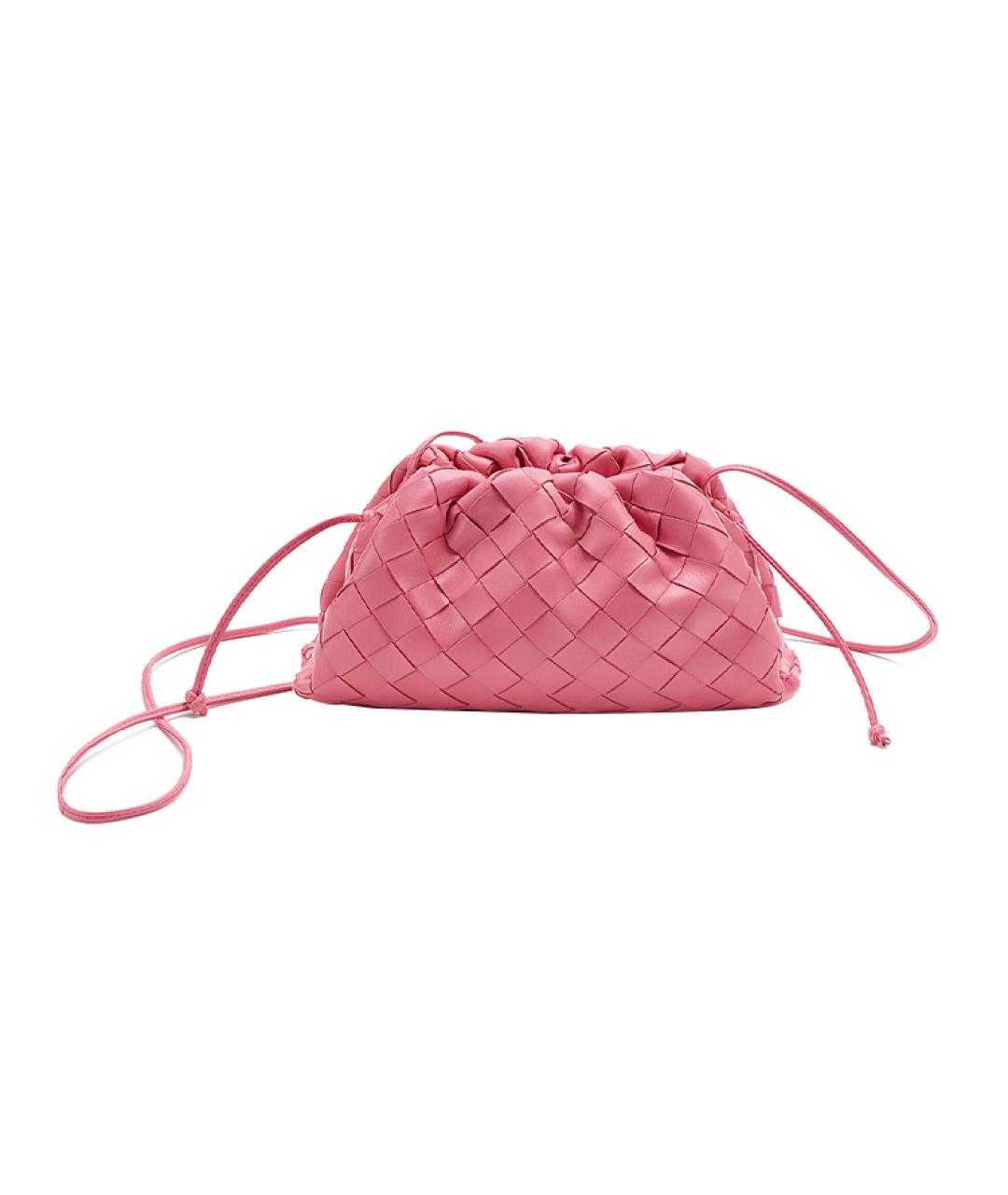 BOTTEGA VENETA Розовая кожаная сумка через плечо, фото 1