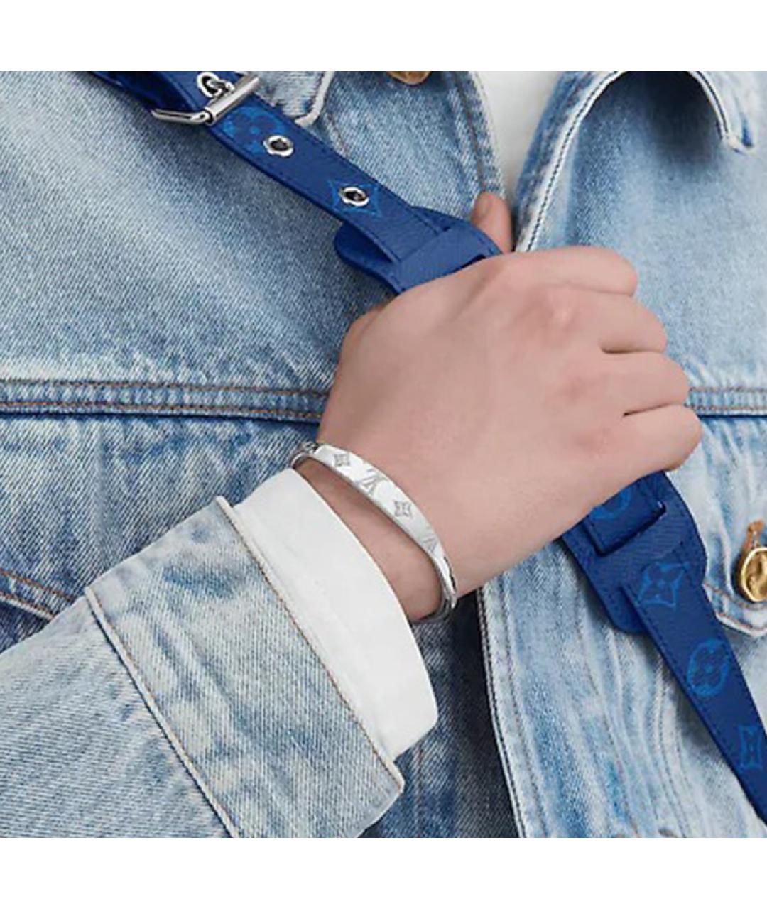 LOUIS VUITTON Серебрянный металлический браслет, фото 4