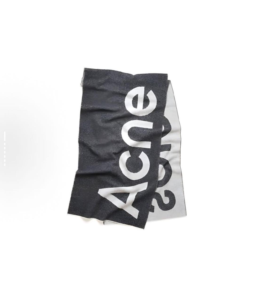 ACNE STUDIOS Черный шарф, фото 1