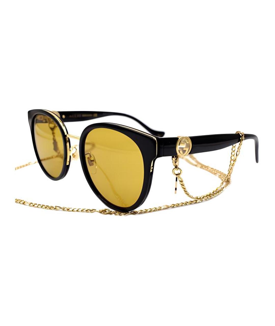 GUCCI Черные пластиковые солнцезащитные очки, фото 2