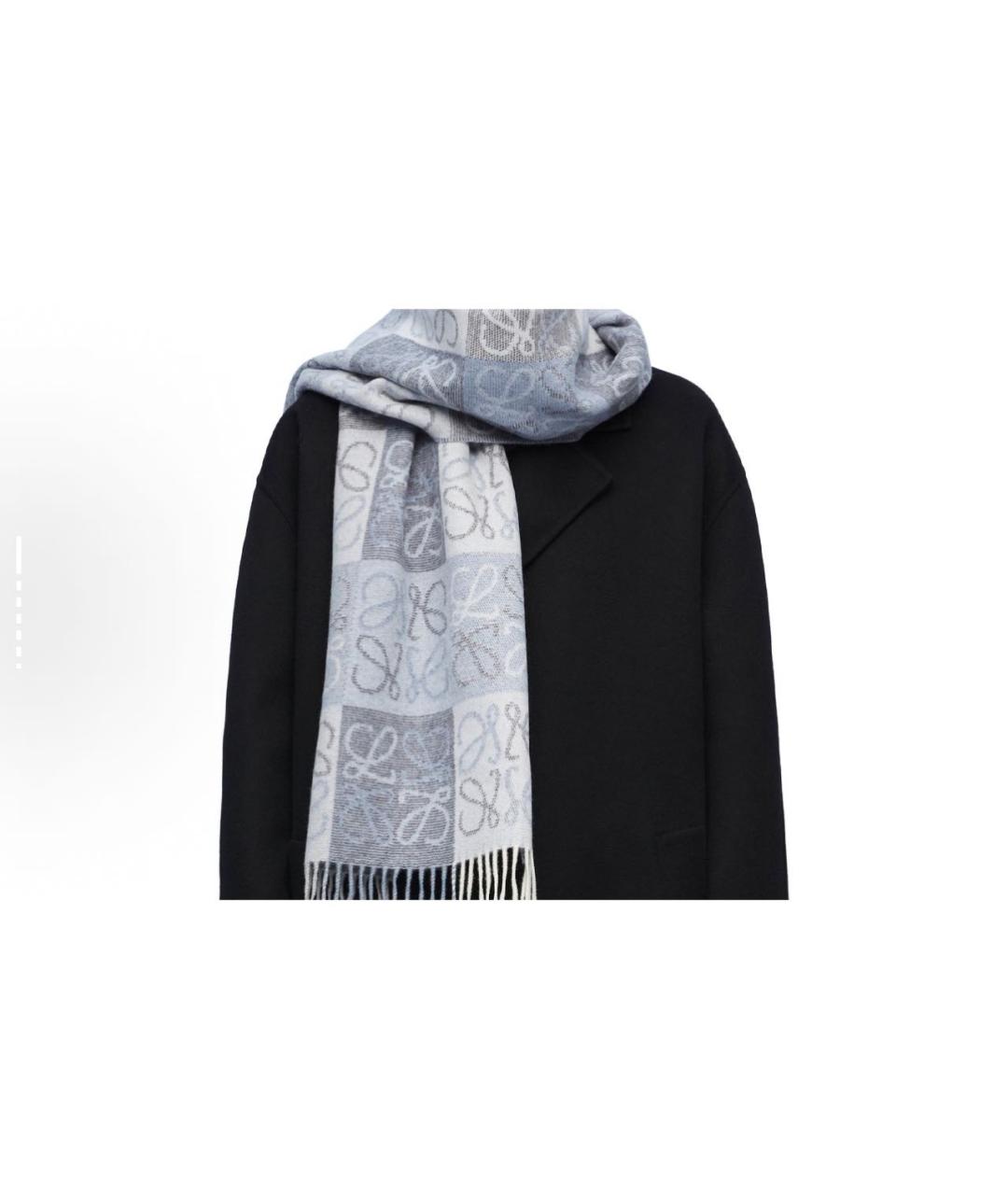 LOEWE Голубой шарф, фото 4