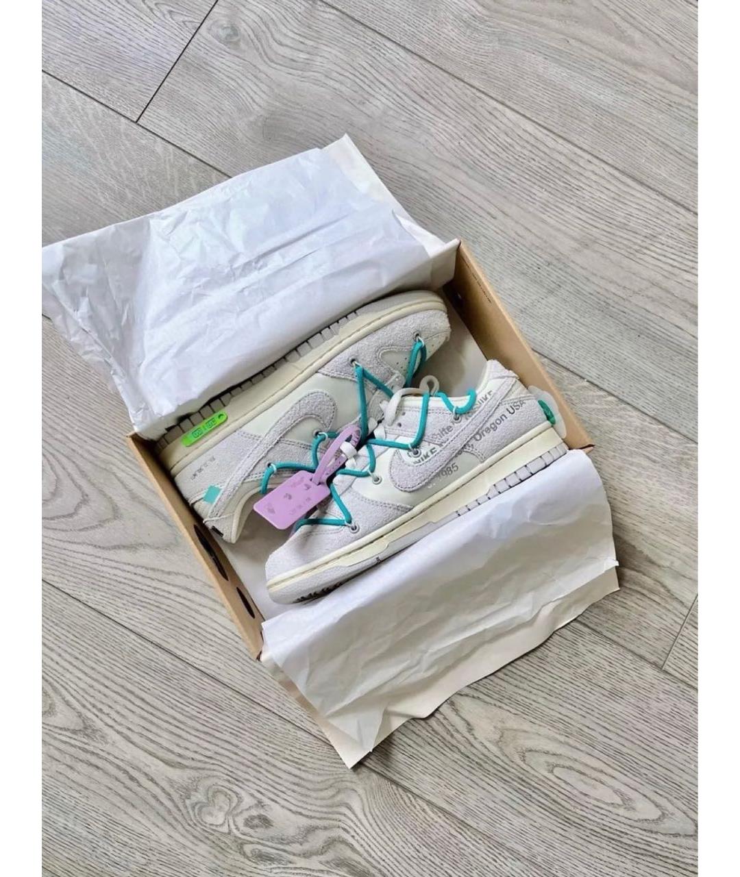 NIKE X OFF-WHITE Серые замшевые кроссовки, фото 4