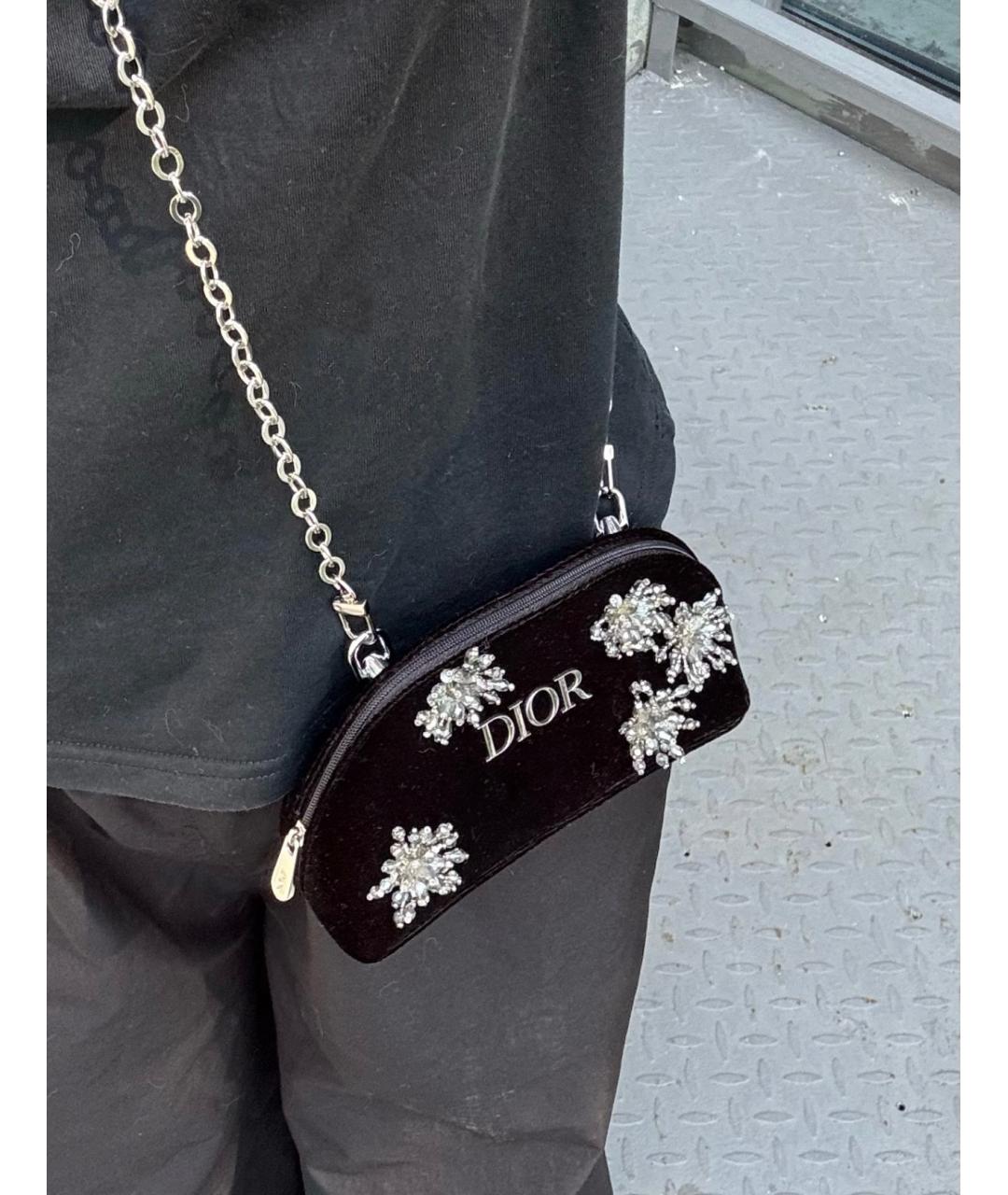 DIOR BEAUTY Черная бархатная косметичка, фото 4