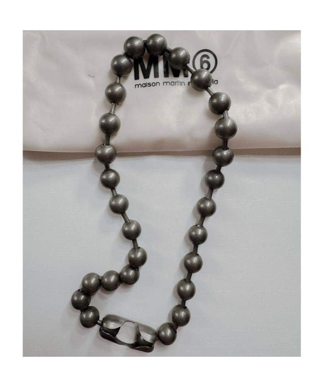 MM6 MAISON MARGIELA Серый чокер, фото 4