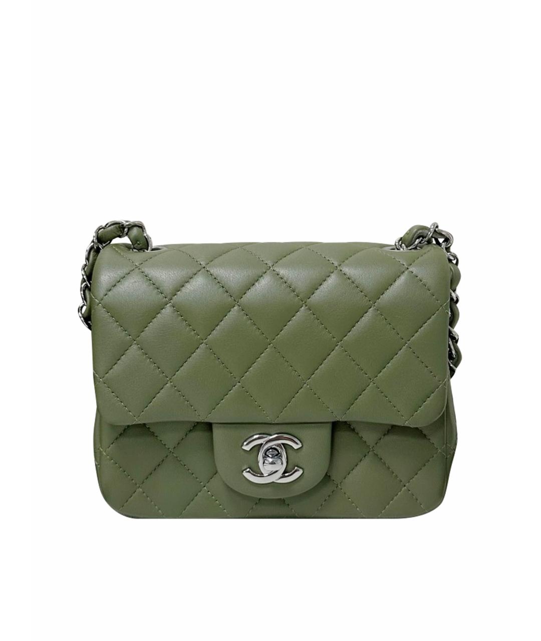 CHANEL Зеленая кожаная сумка через плечо, фото 1