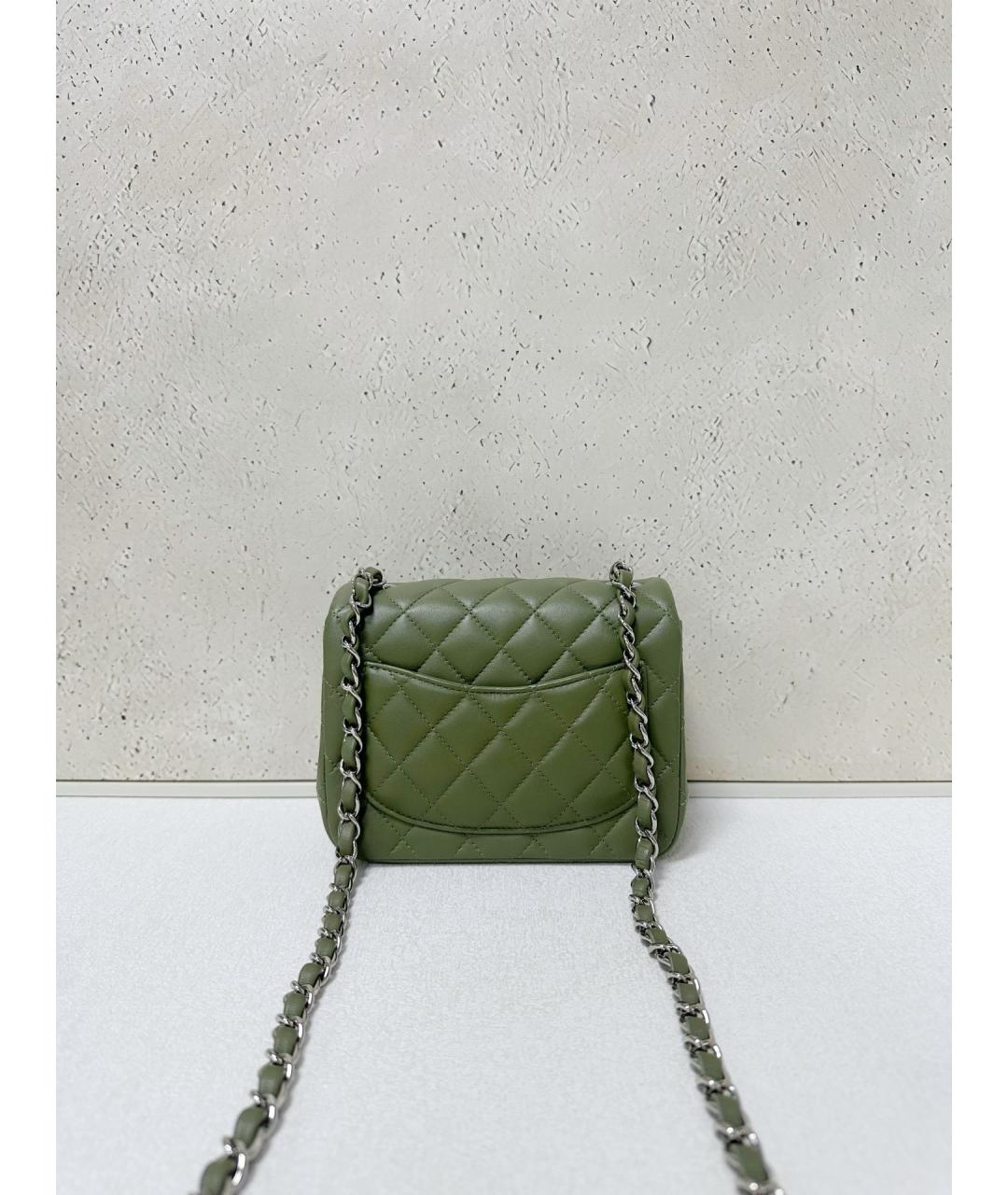 CHANEL Зеленая кожаная сумка через плечо, фото 2