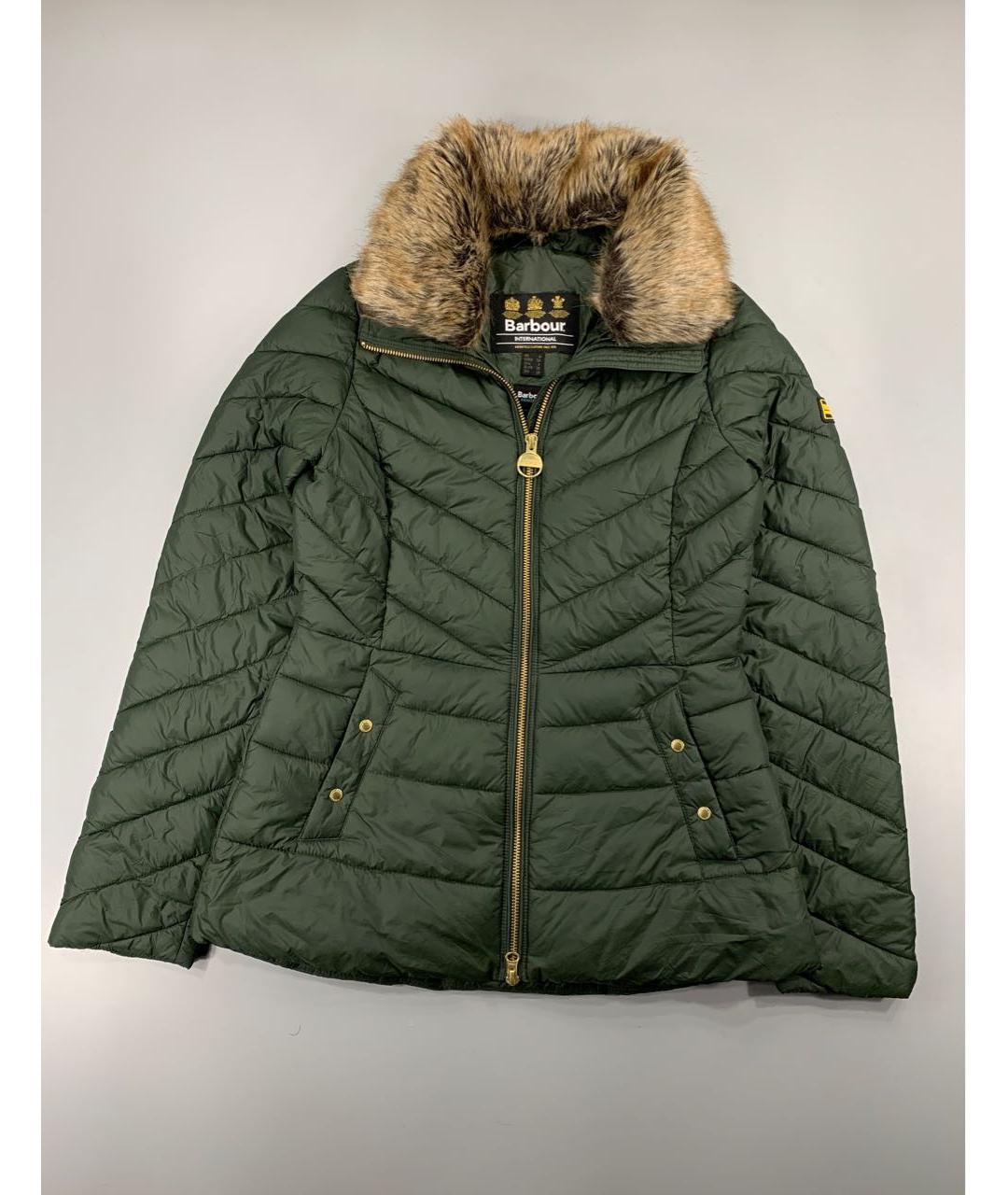BARBOUR Зеленая полиамидовая куртка, фото 2