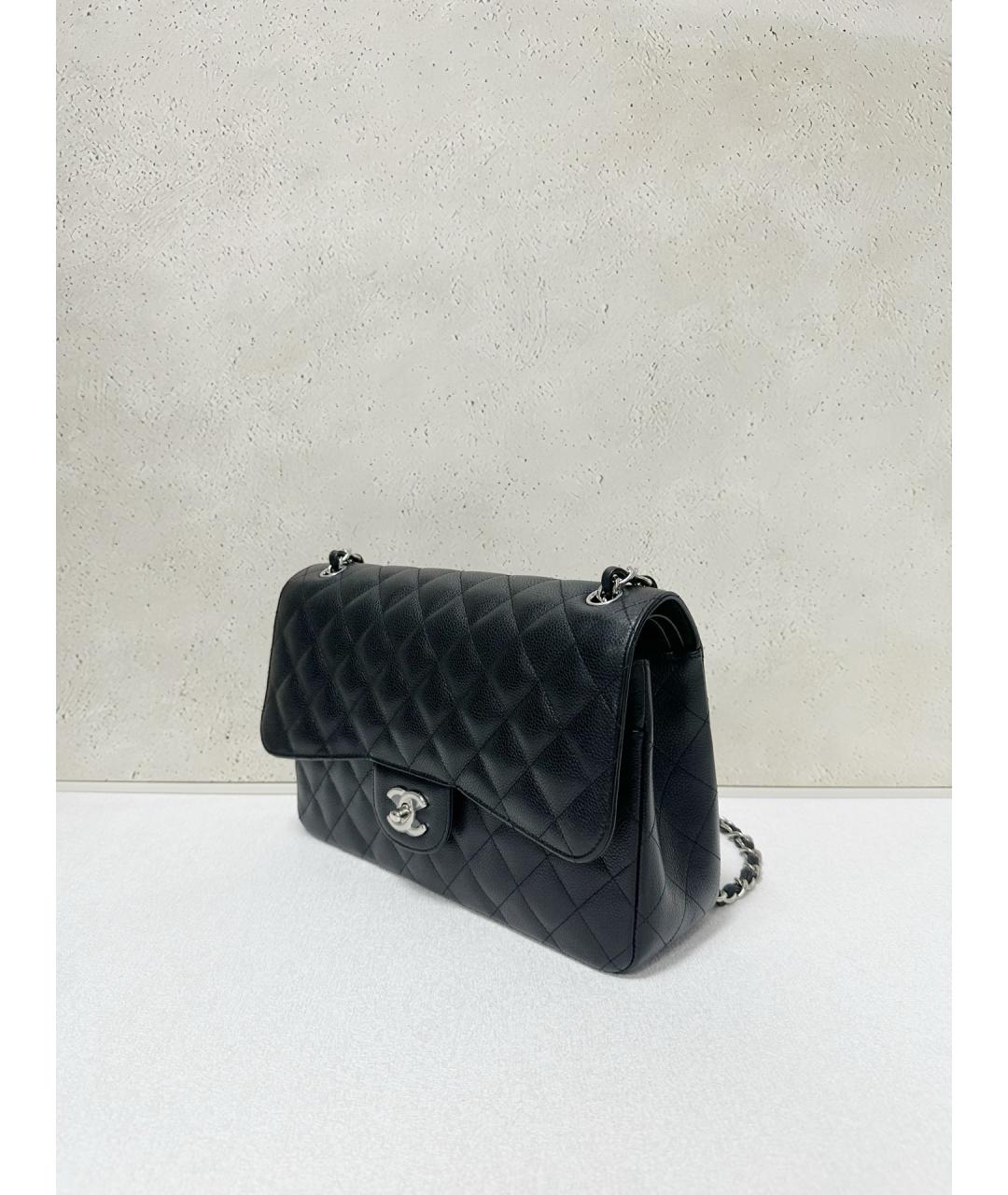 CHANEL Черная кожаная сумка через плечо, фото 4