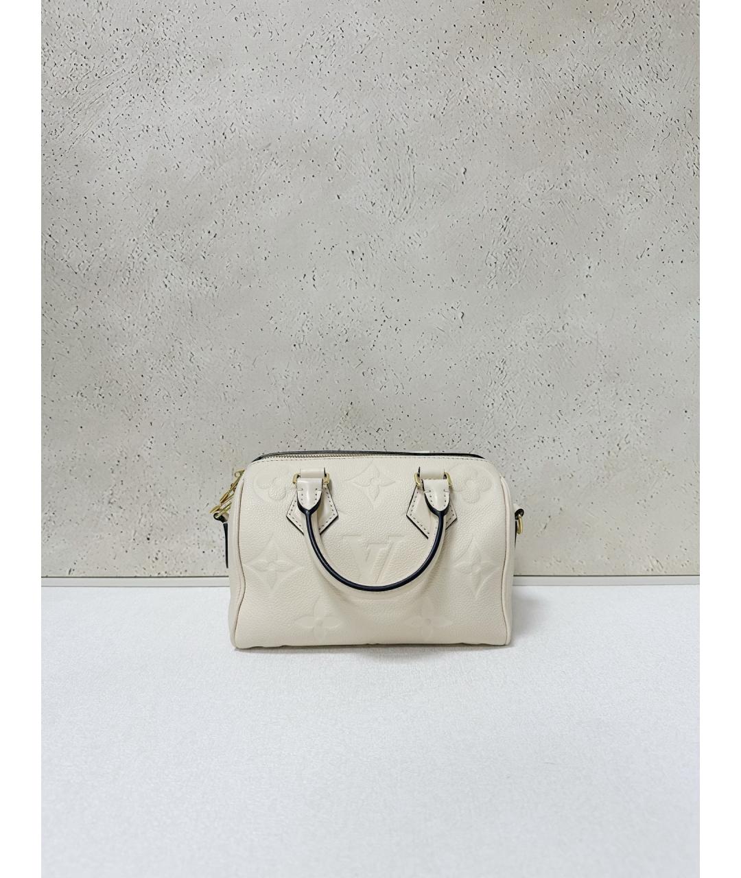 LOUIS VUITTON Белая кожаная сумка с короткими ручками, фото 2