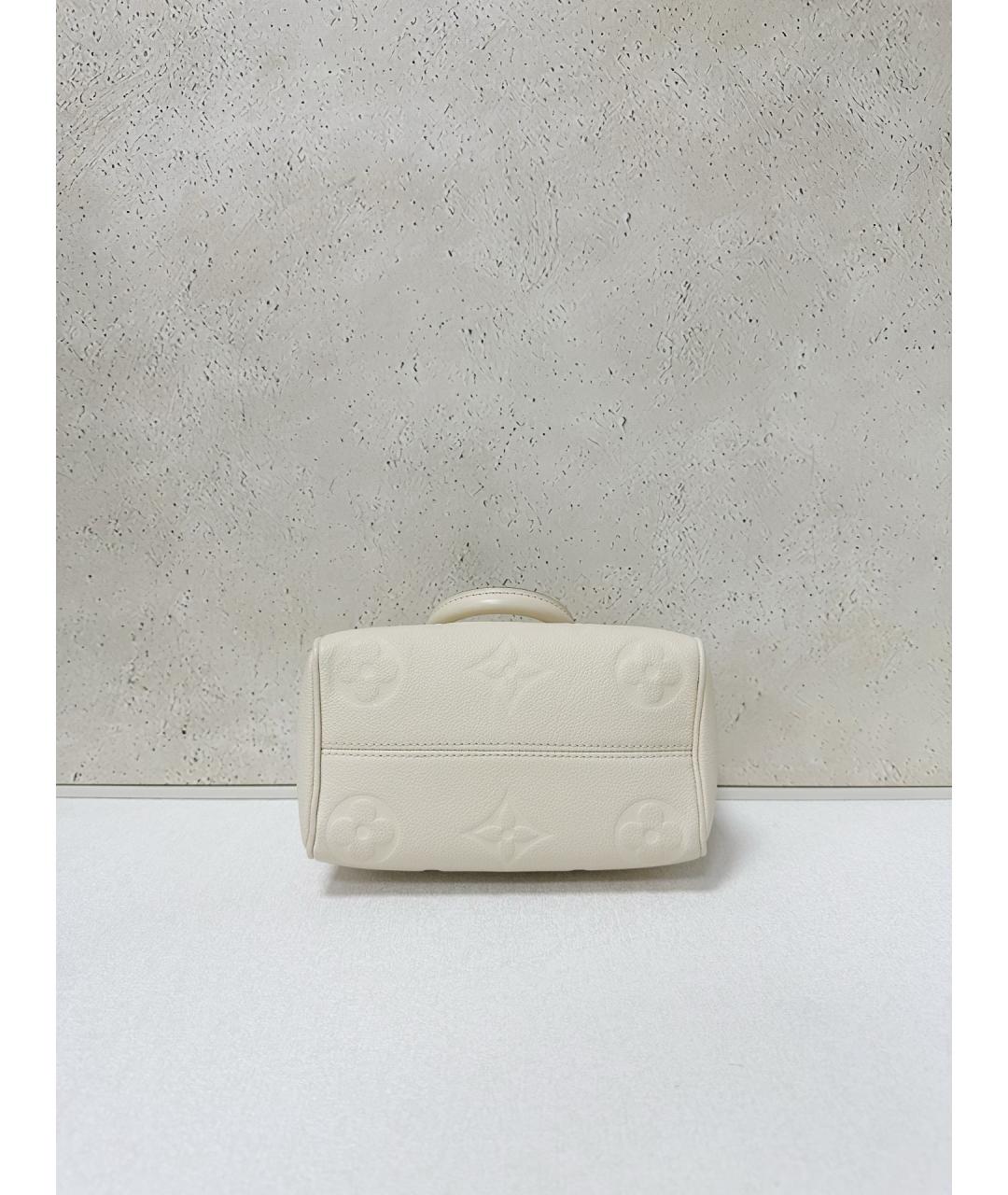LOUIS VUITTON Белая кожаная сумка с короткими ручками, фото 5