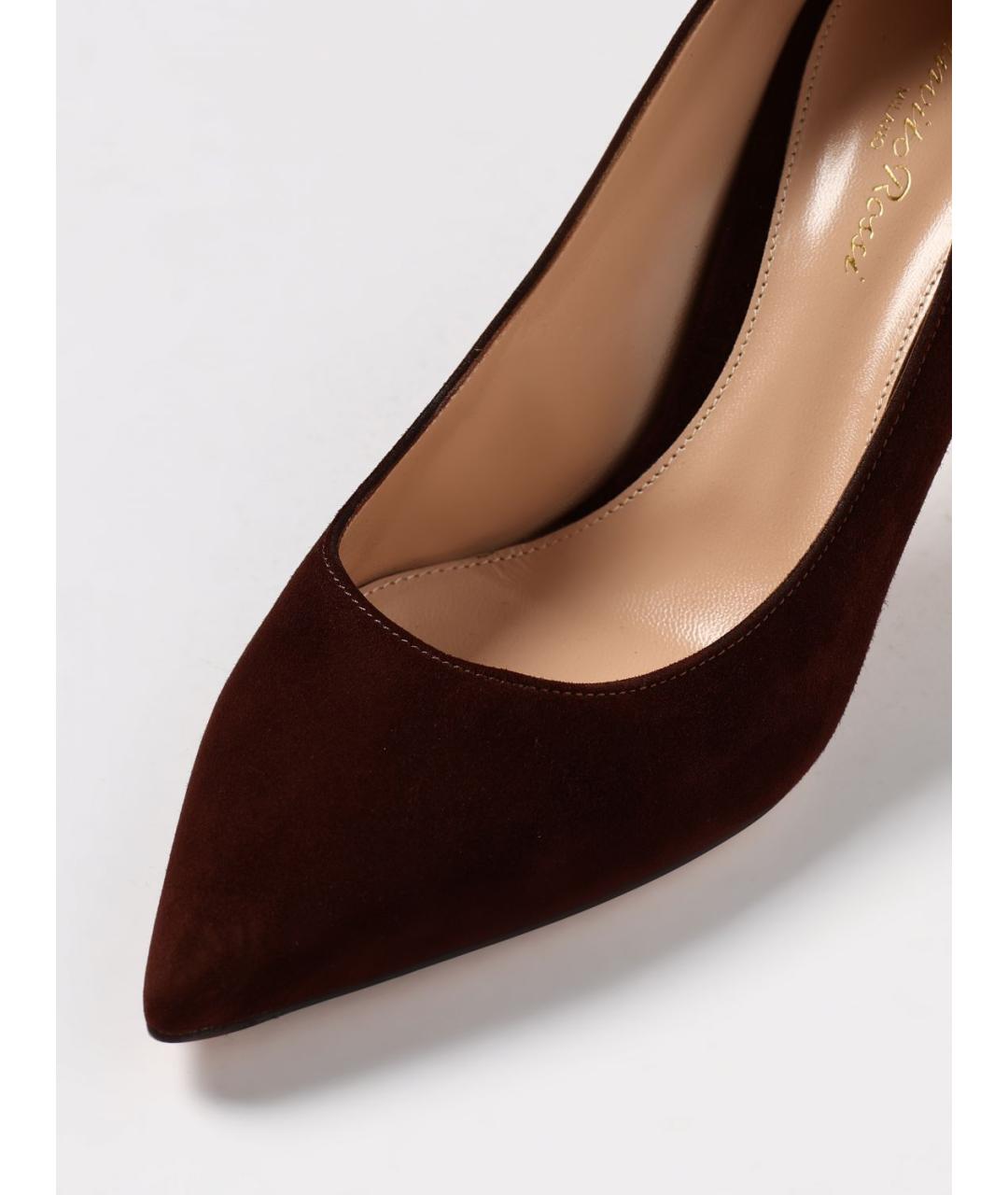 GIANVITO ROSSI Бордовые туфли, фото 4